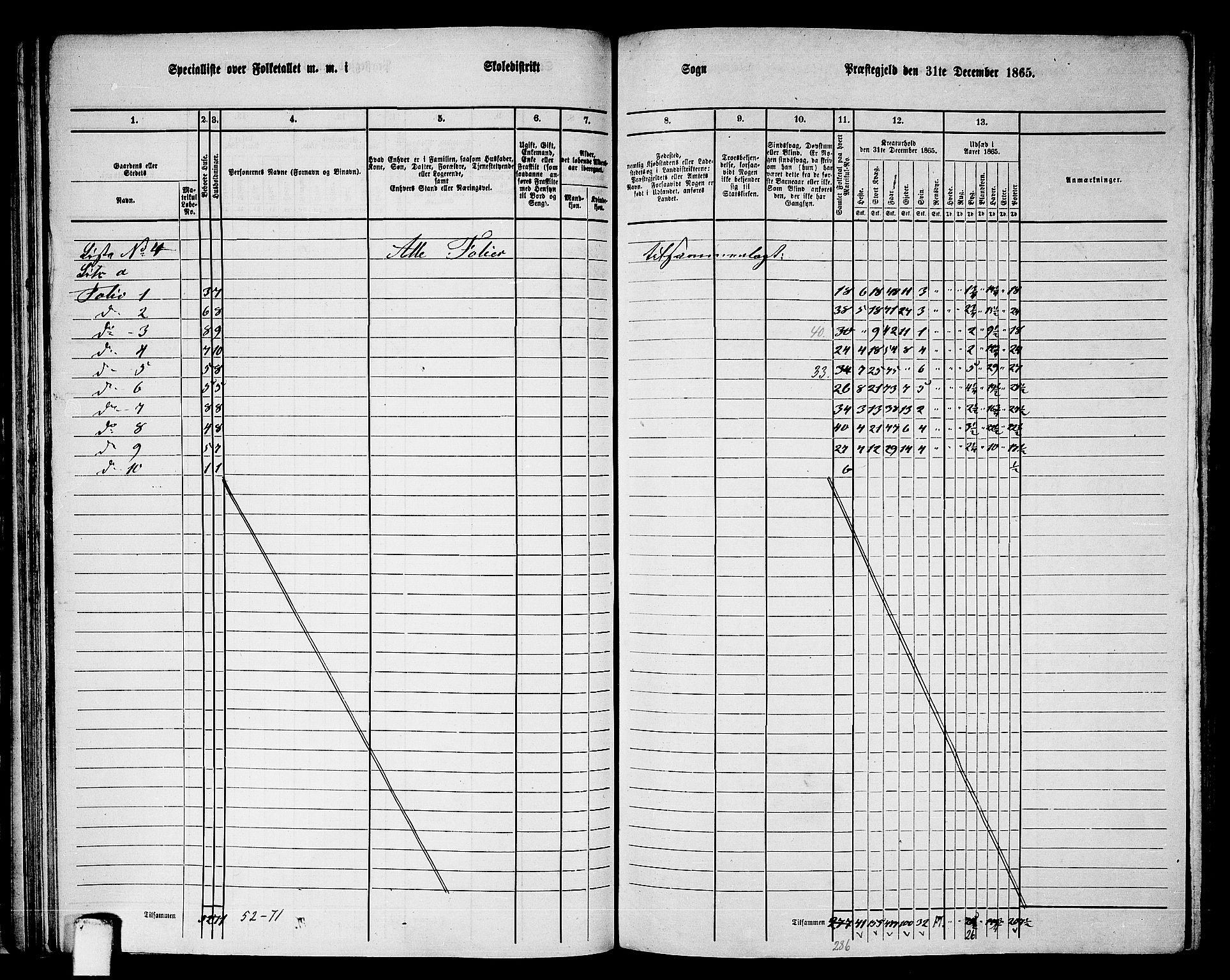 RA, 1865 census for Stod, 1865, p. 69