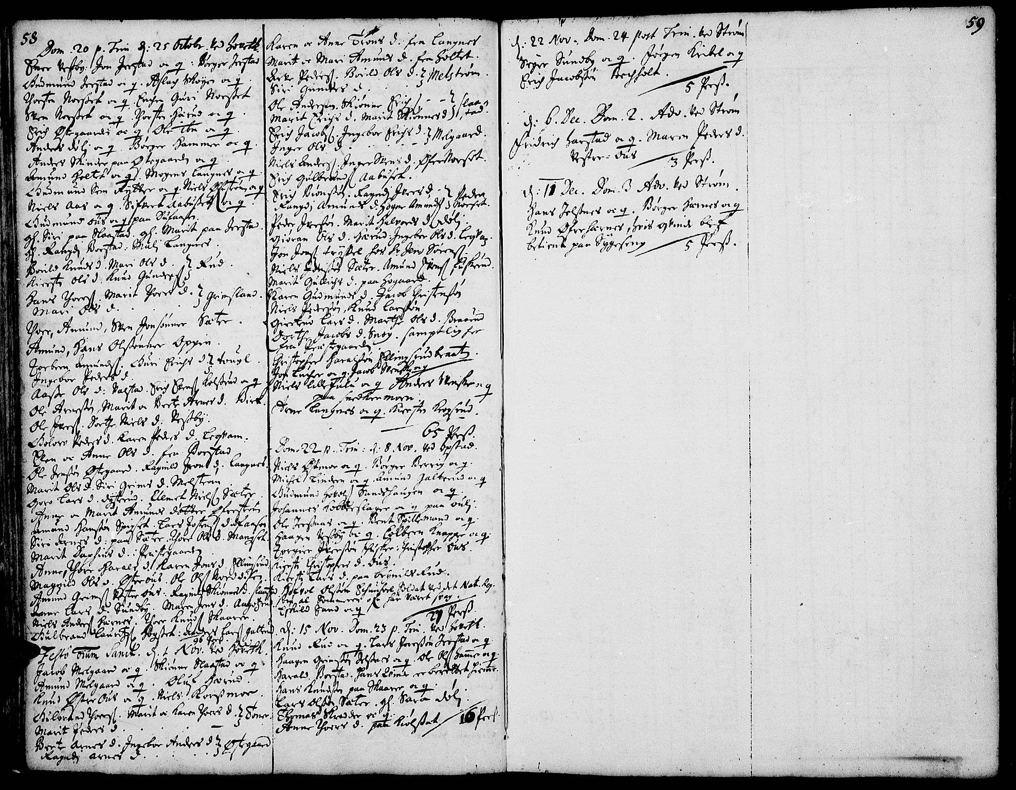 Strøm-Odalen prestekontor, AV/SAH-PREST-028/H/Ha/Haa/L0001: Parish register (official) no. 1, 1689-1715, p. 58-59