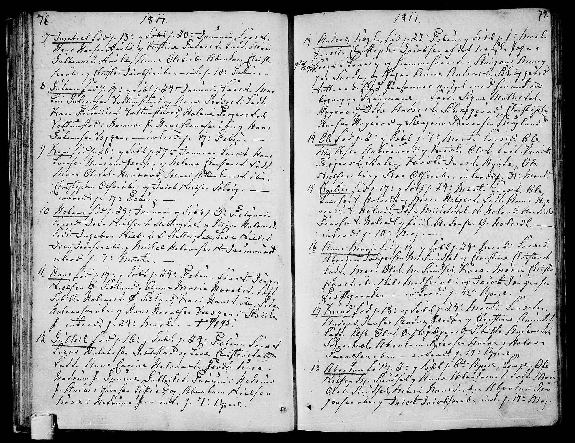 Andebu kirkebøker, AV/SAKO-A-336/F/Fa/L0003: Parish register (official) no. 3 /1, 1803-1828, p. 76-77