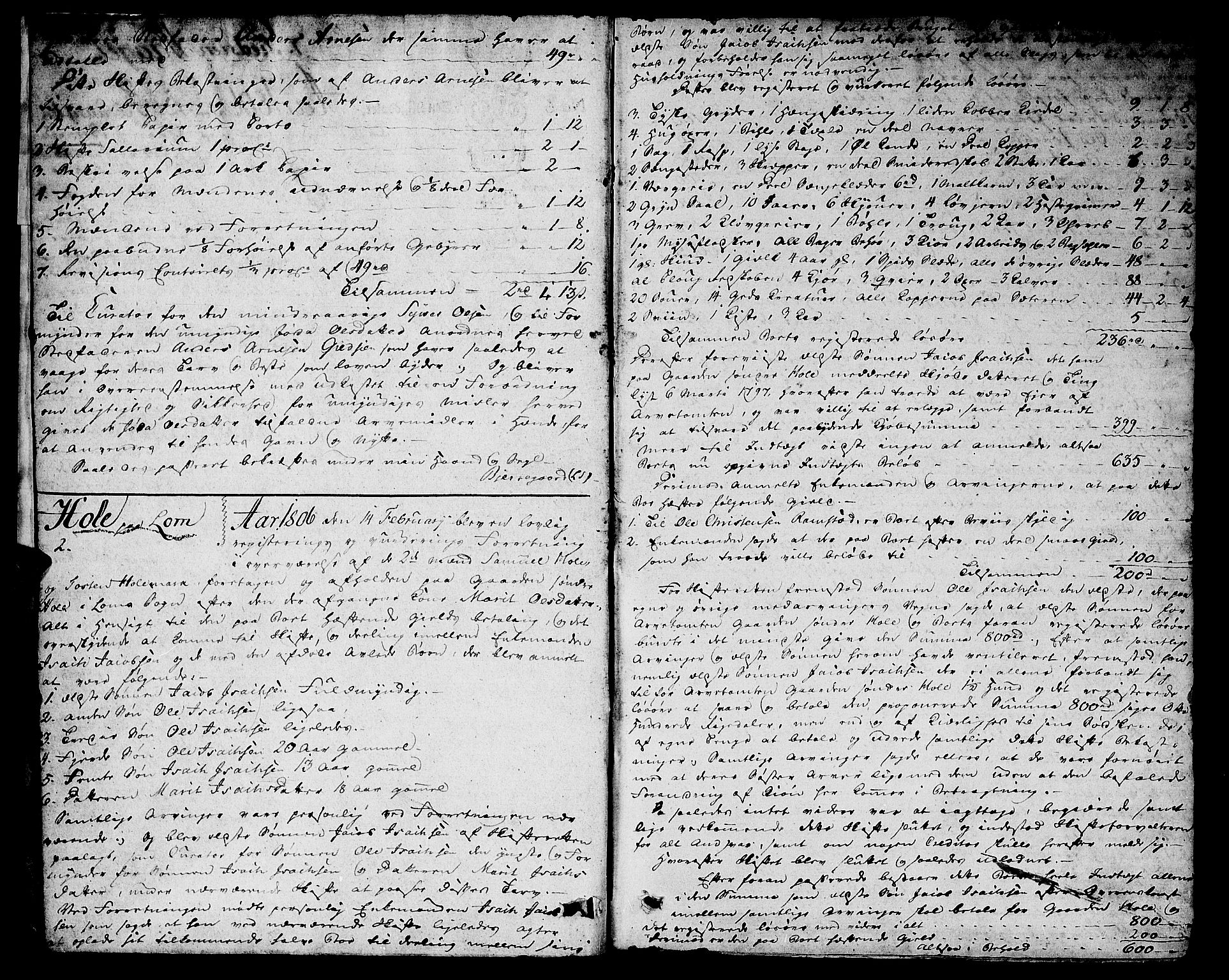 Nord-Gudbrandsdal tingrett, AV/SAH-TING-002/J/Ja/L0005a: Skifteprotokoll, 1806-1824, p. 1b-2a