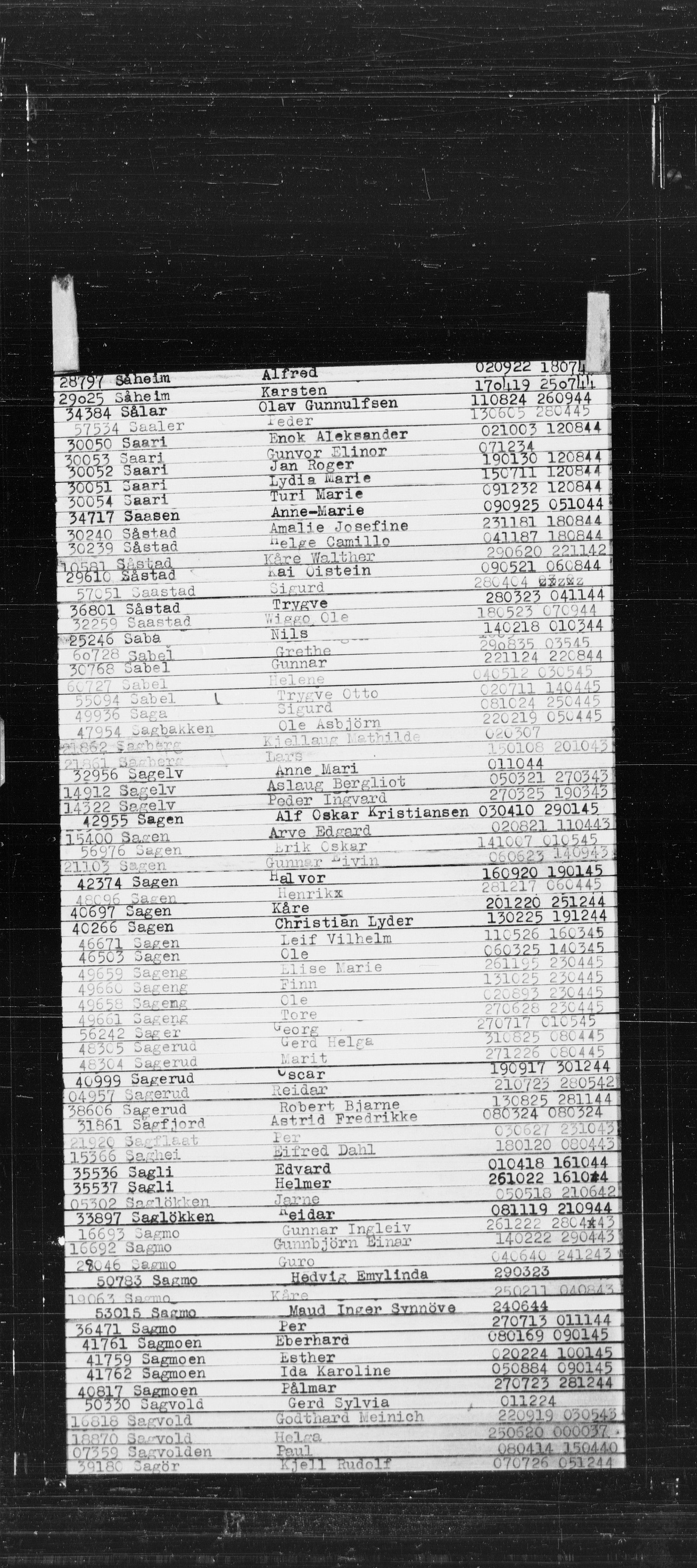 Den Kgl. Norske Legasjons Flyktningskontor, RA/S-6753/V/Va/L0022: Kjesäterkartoteket.  Alfabetisk register, A-Å., 1940-1945, p. 754