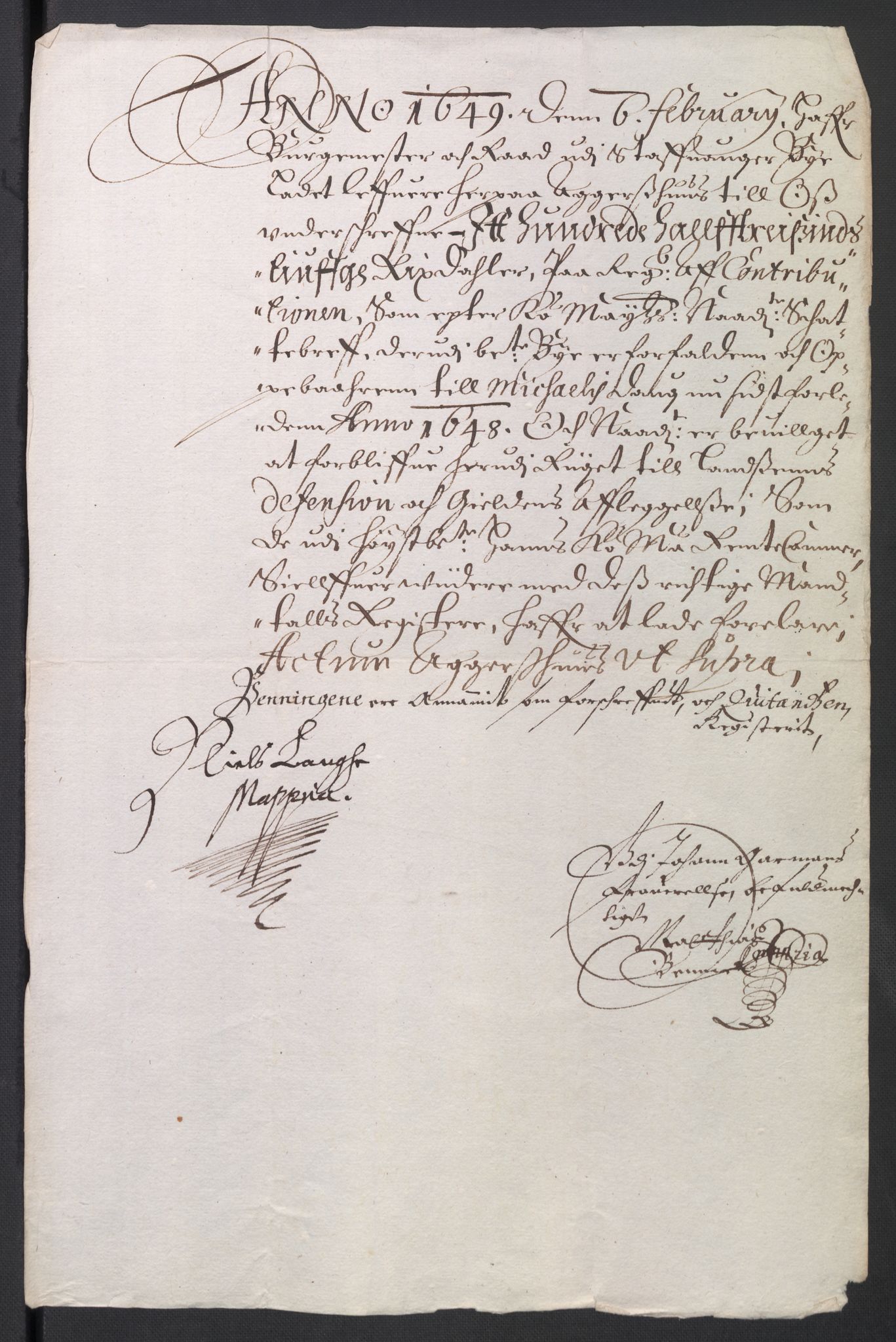 Rentekammeret inntil 1814, Reviderte regnskaper, Byregnskaper, AV/RA-EA-4066/R/Ro/L0299: [O2] By- og kontribusjonsregnskap, 1639-1661, p. 267