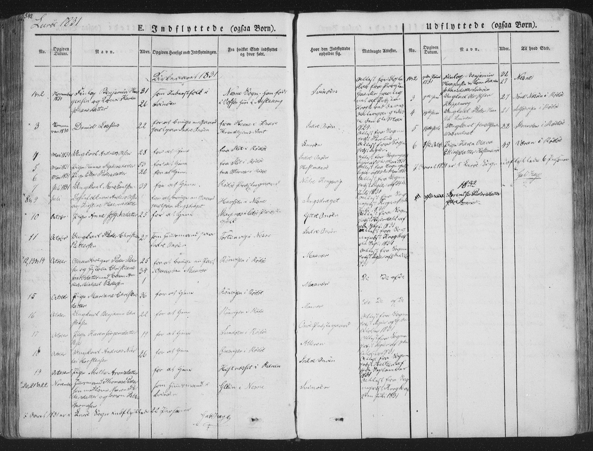 Ministerialprotokoller, klokkerbøker og fødselsregistre - Nordland, SAT/A-1459/839/L0566: Parish register (official) no. 839A03, 1825-1862, p. 542