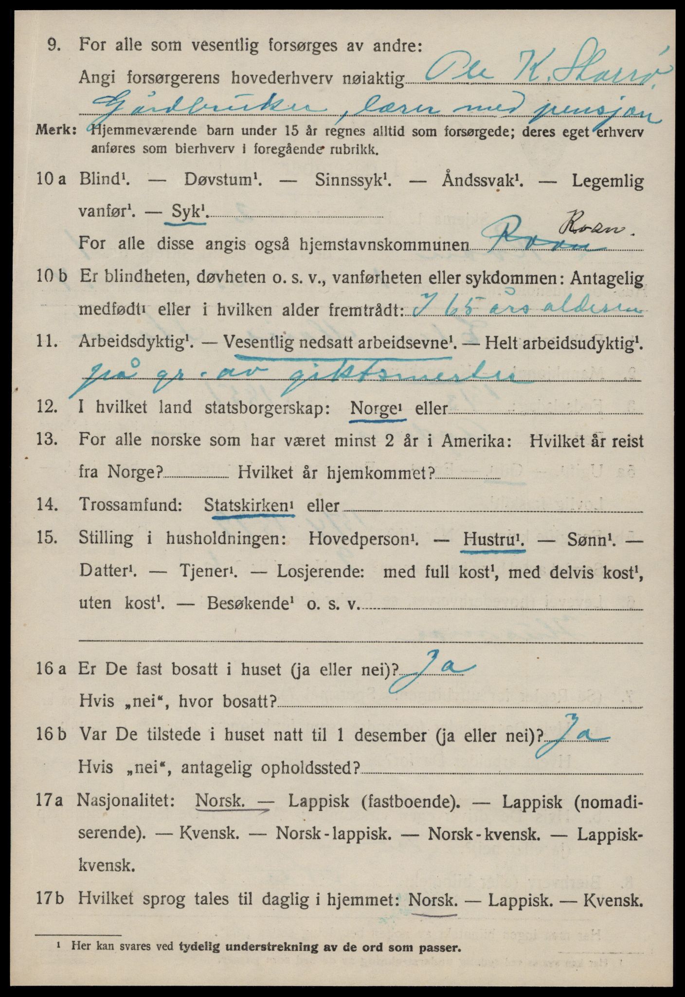 SAT, 1920 census for Roan, 1920, p. 2946