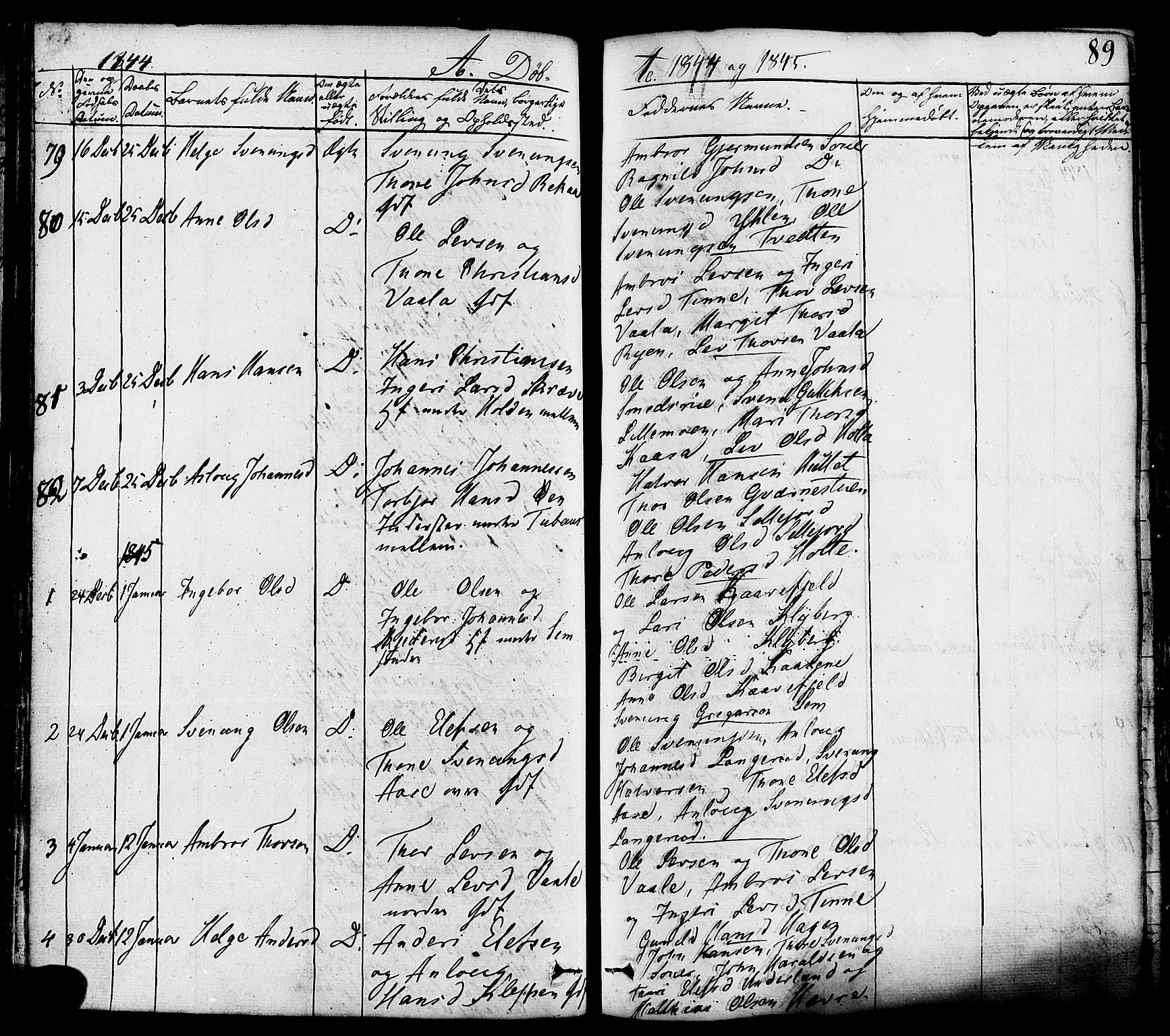 Heddal kirkebøker, AV/SAKO-A-268/F/Fa/L0006: Parish register (official) no. I 6, 1837-1854, p. 89