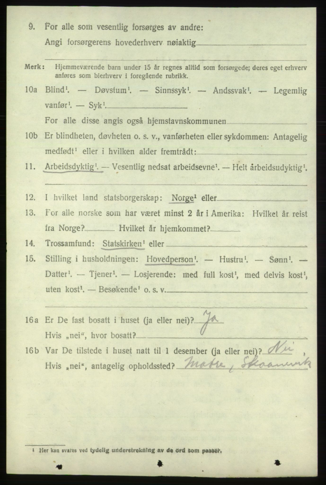 SAB, 1920 census for Skånevik, 1920, p. 6386