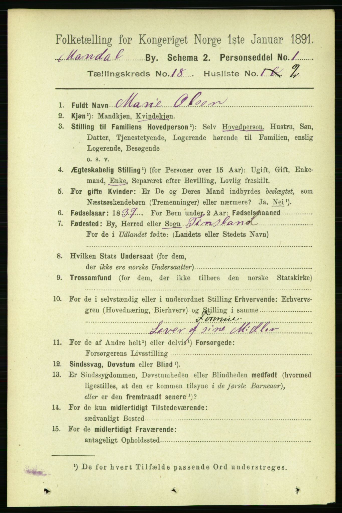 RA, 1891 census for 1002 Mandal, 1891, p. 3704