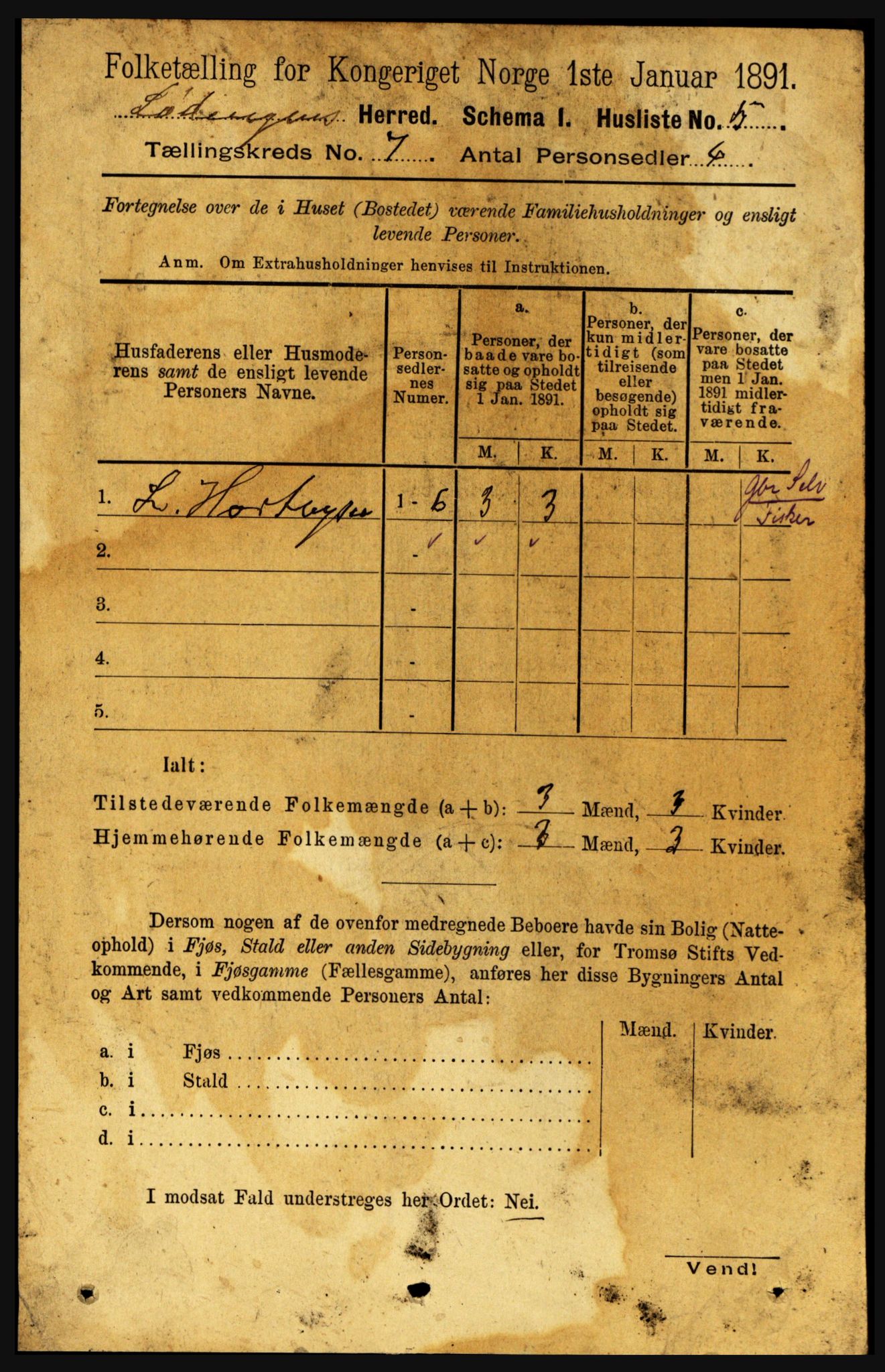 RA, 1891 census for 1851 Lødingen, 1891, p. 3271