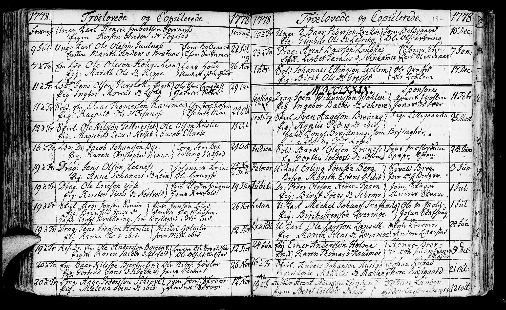 Ministerialprotokoller, klokkerbøker og fødselsregistre - Nord-Trøndelag, SAT/A-1458/723/L0231: Parish register (official) no. 723A02, 1748-1780, p. 192