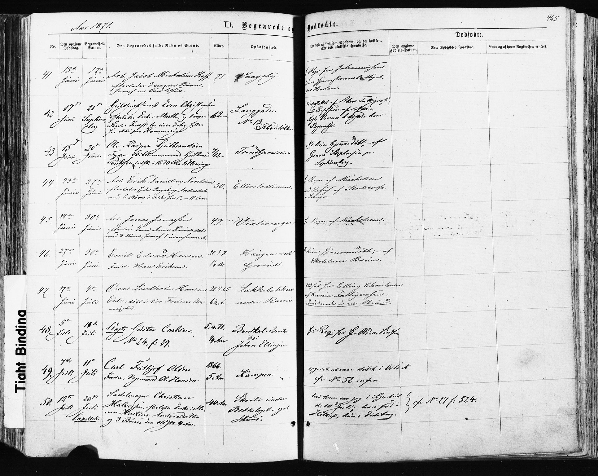 Østre Aker prestekontor Kirkebøker, AV/SAO-A-10840/F/Fa/L0003: Parish register (official) no. I 3, 1869-1875, p. 465