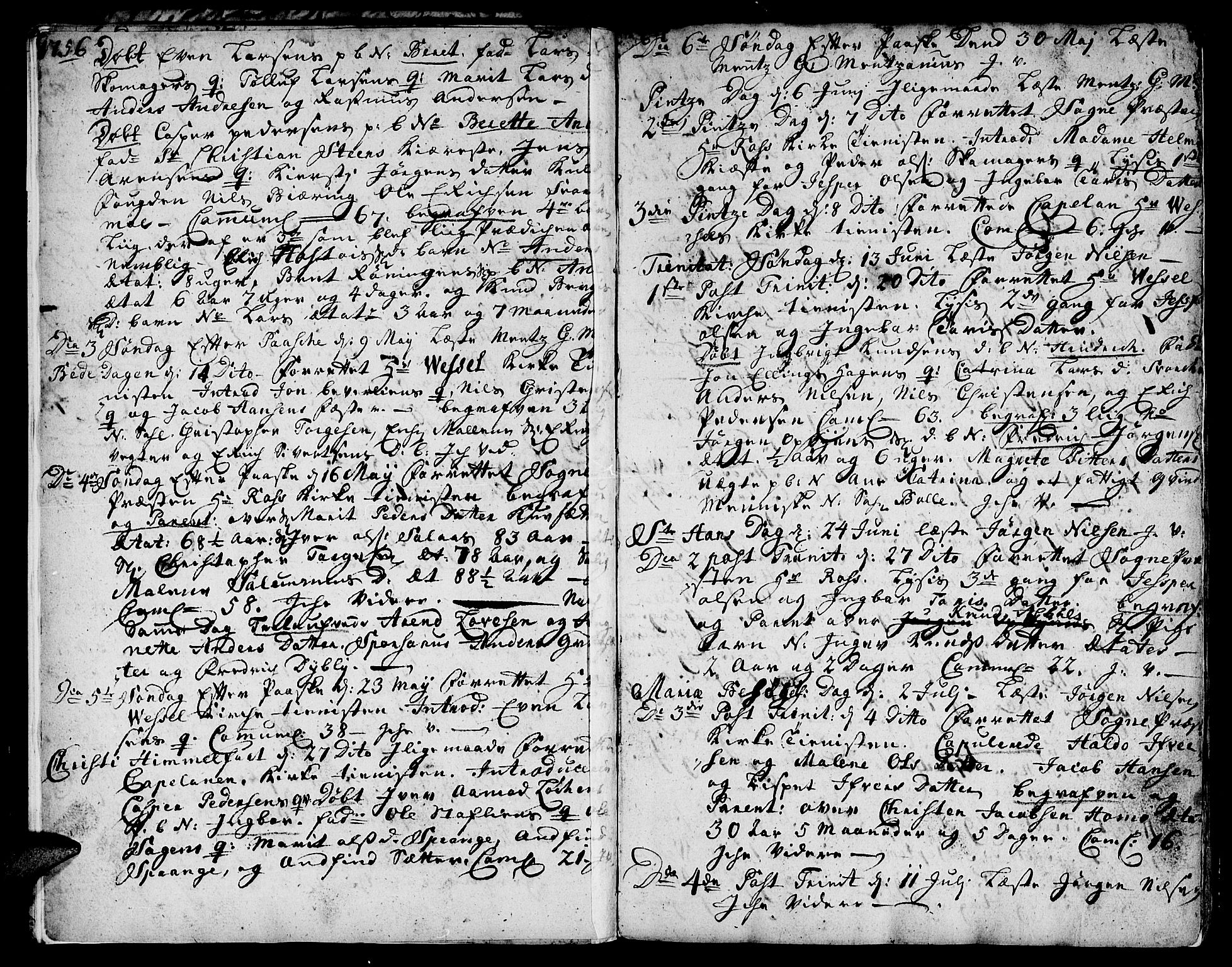 Ministerialprotokoller, klokkerbøker og fødselsregistre - Sør-Trøndelag, SAT/A-1456/671/L0840: Parish register (official) no. 671A02, 1756-1794, p. 6-7