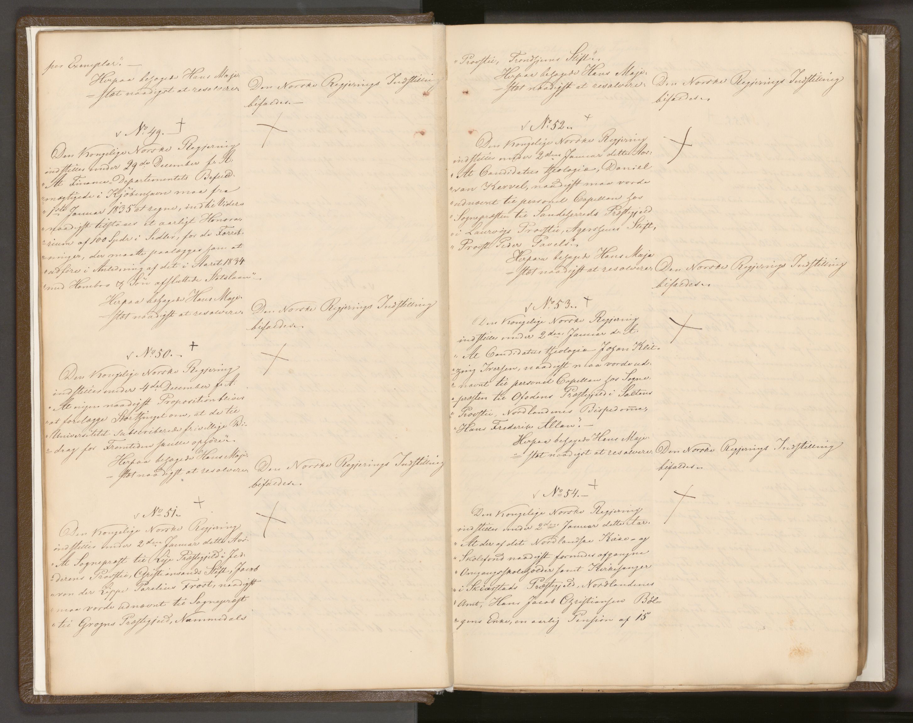 Statsrådssekretariatet, AV/RA-S-1001/A/Ab/L0042: Kgl. res. nr. 1-631, 1. halvår, 1836