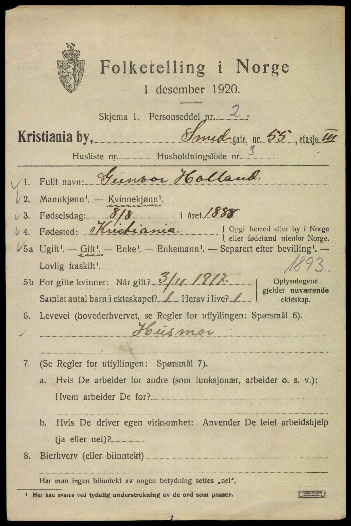 SAO, 1920 census for Kristiania, 1920, p. 521471