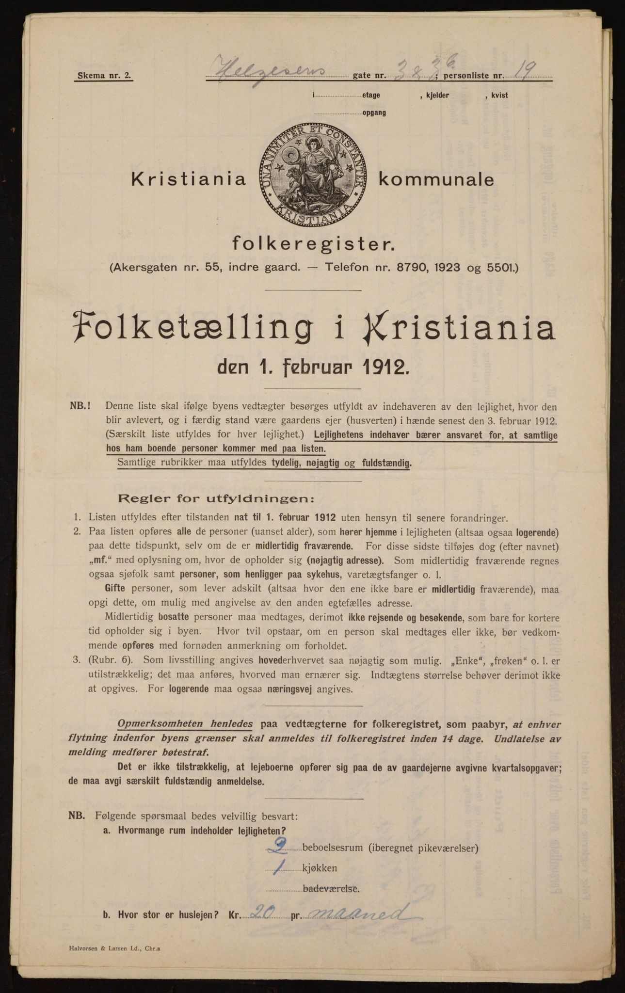 OBA, Municipal Census 1912 for Kristiania, 1912, p. 37833