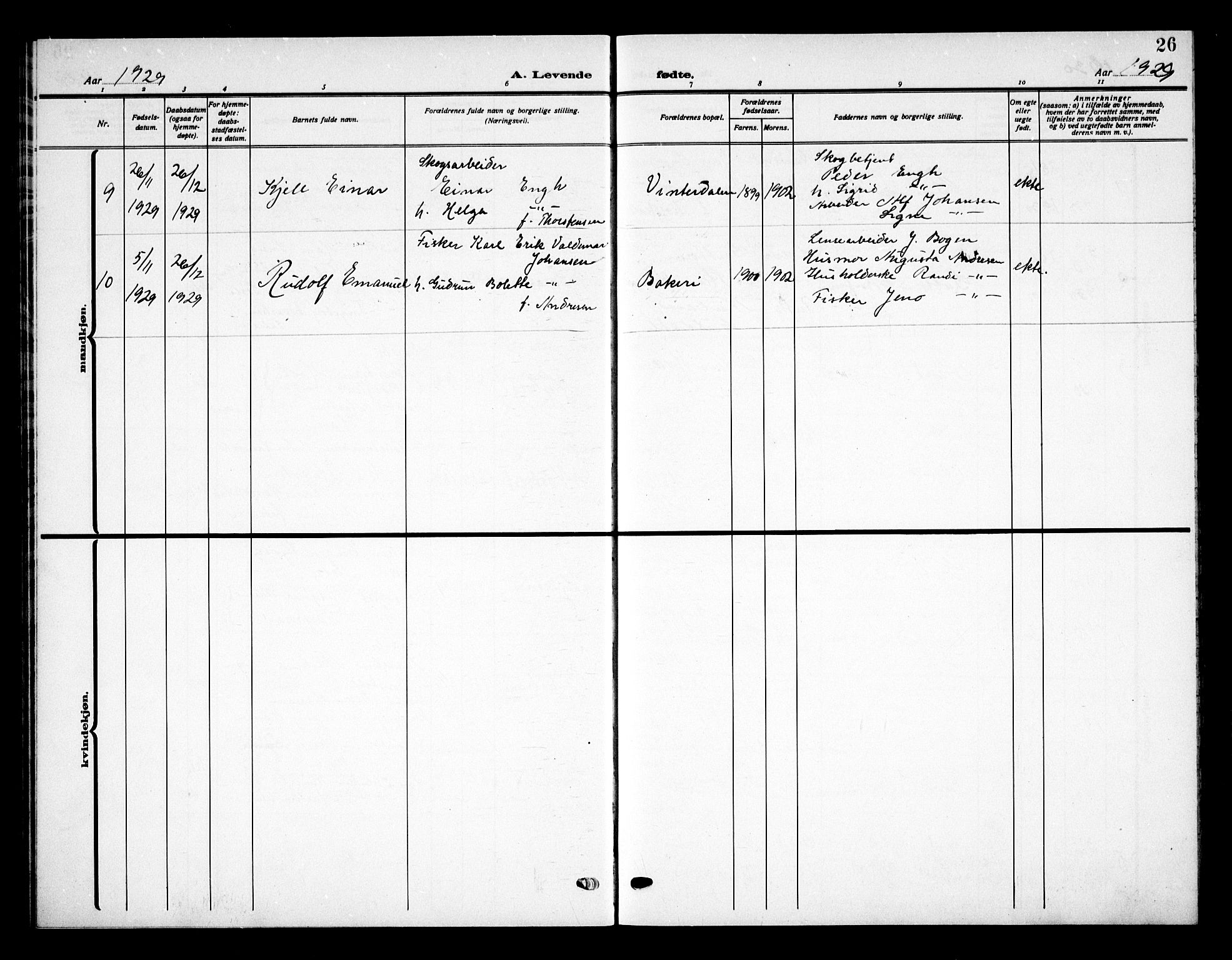 Ås prestekontor Kirkebøker, AV/SAO-A-10894/G/Gb/L0002: Parish register (copy) no. II 2, 1921-1936, p. 26