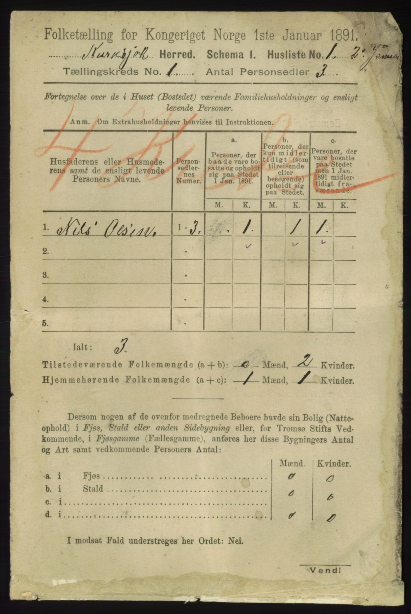 RA, 1891 census for 2021 Karasjok, 1891, p. 14