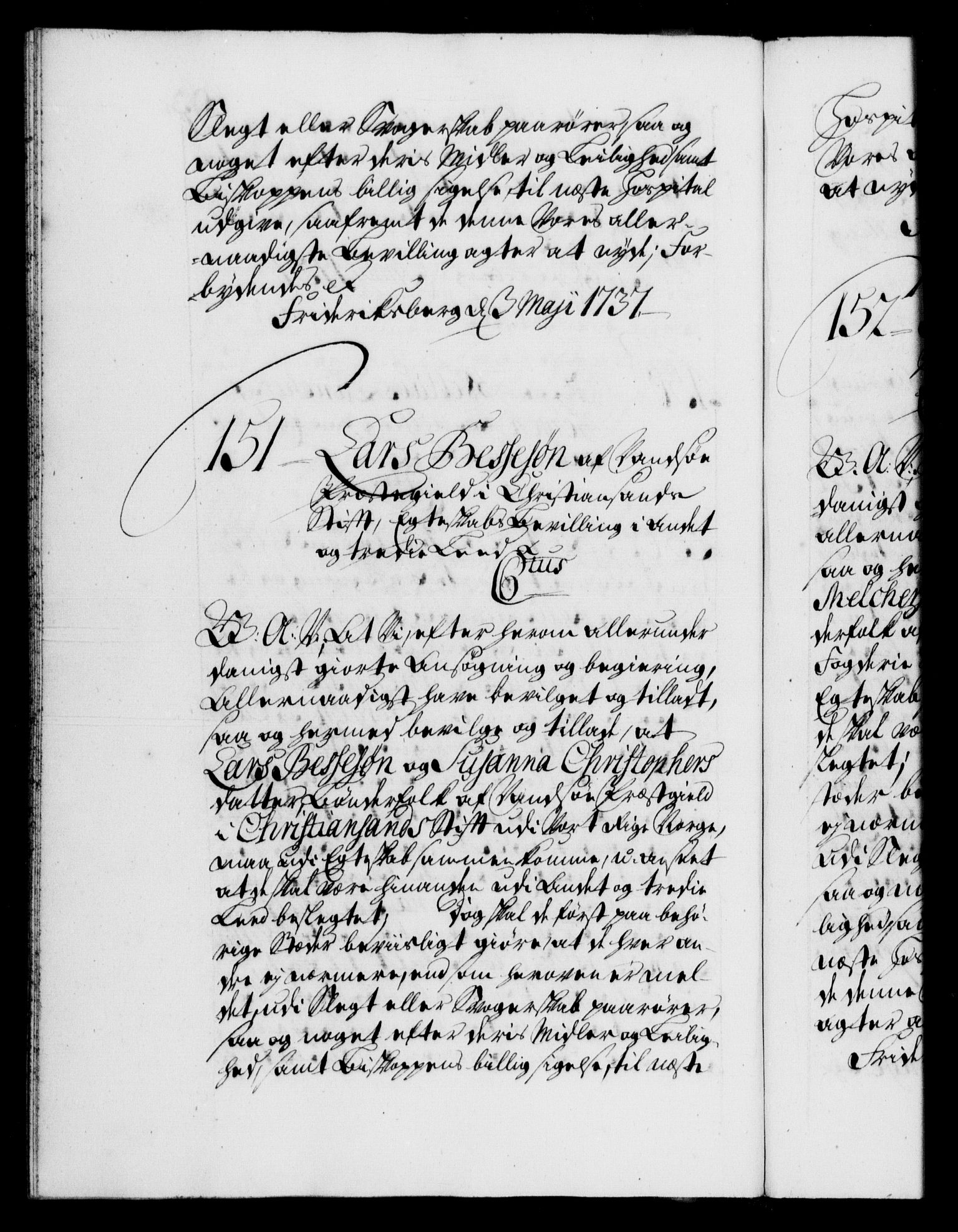 Danske Kanselli 1572-1799, AV/RA-EA-3023/F/Fc/Fca/Fcaa/L0030: Norske registre, 1737-1738, p. 93b