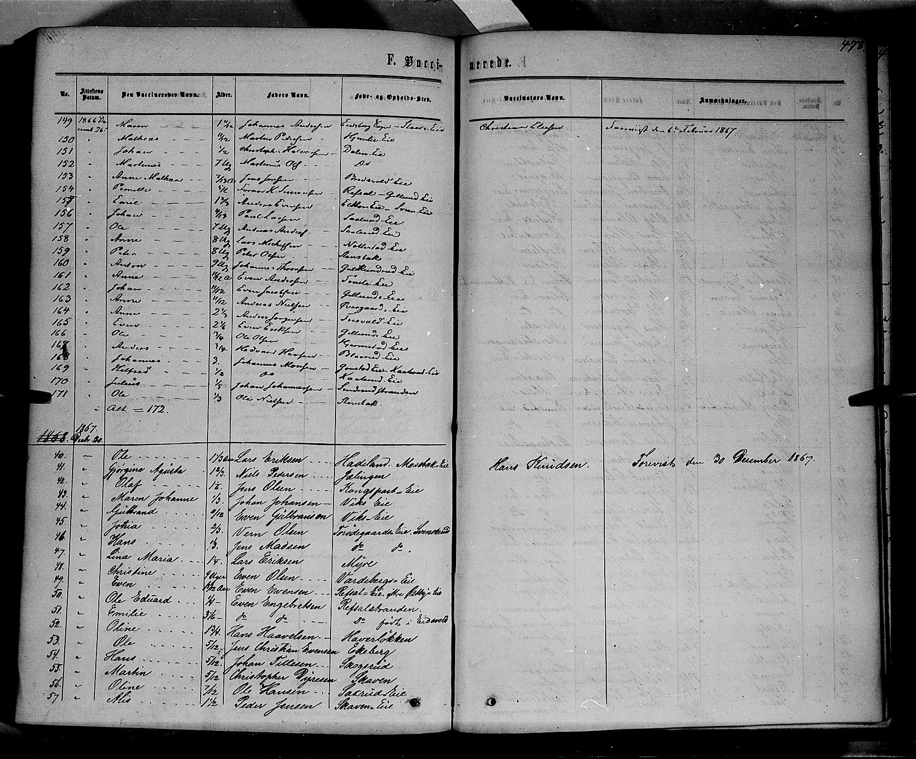 Stange prestekontor, SAH/PREST-002/K/L0013: Parish register (official) no. 13, 1862-1879, p. 478