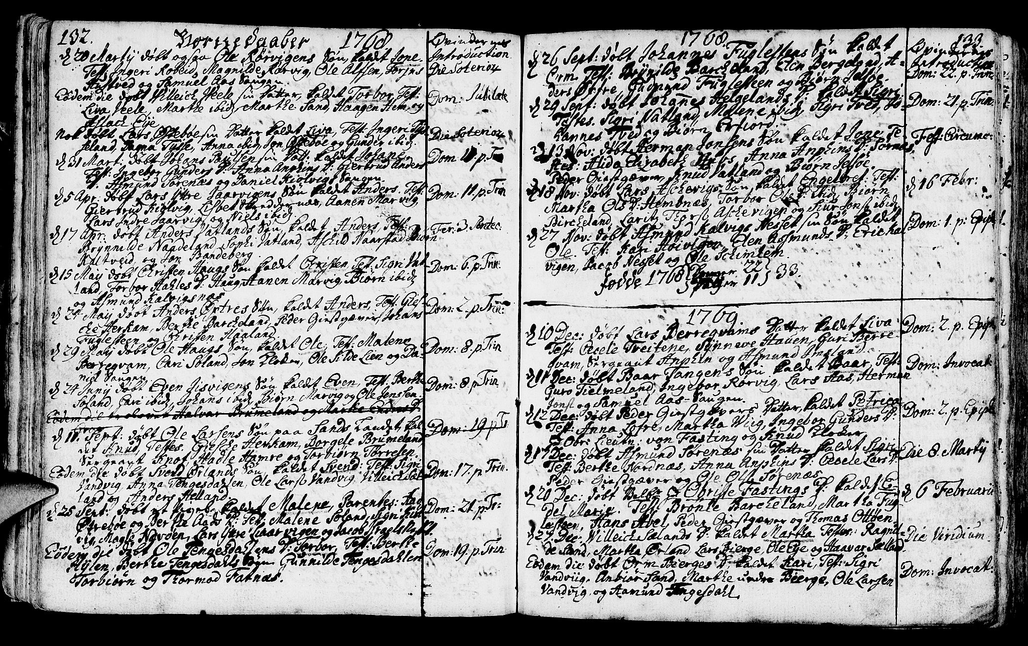 Jelsa sokneprestkontor, SAST/A-101842/01/IV: Parish register (official) no. A 3, 1768-1796, p. 132-133