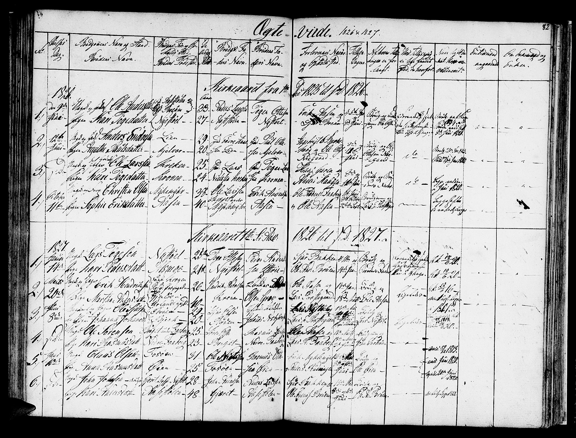 Jostedal sokneprestembete, AV/SAB-A-80601/H/Haa/Haaa/L0003: Parish register (official) no. A 3, 1807-1837, p. 82
