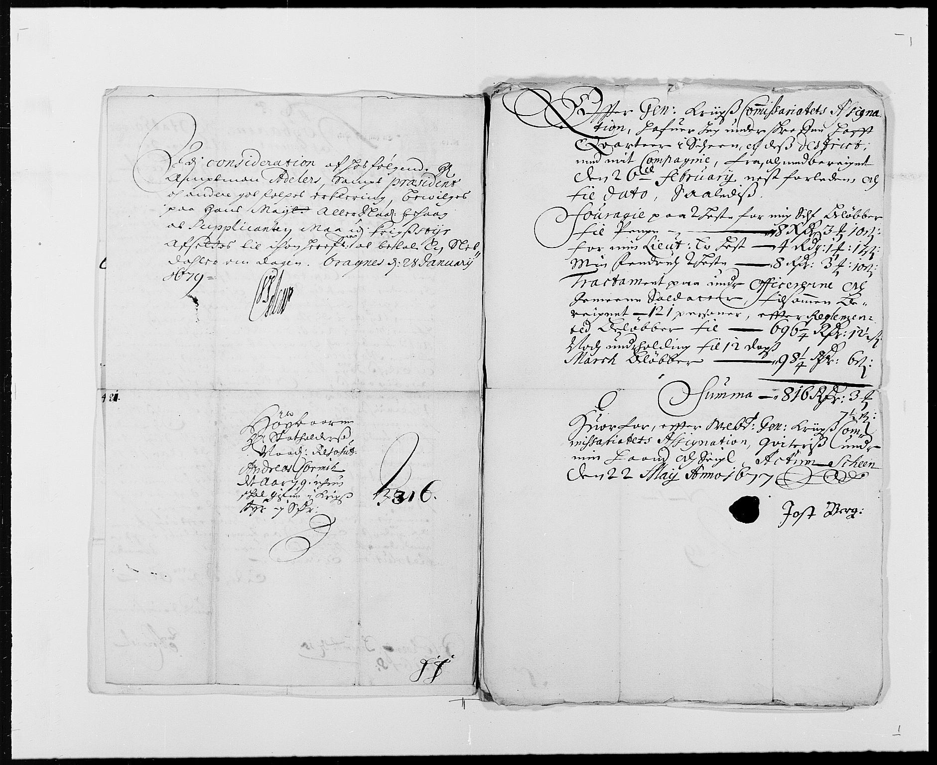 Rentekammeret inntil 1814, Reviderte regnskaper, Byregnskaper, RA/EA-4066/R/Rj/L0193: [J3] Kontribusjonsregnskap (med Langesund, Brevik, Porsgrunn og Kragerø), 1663-1691, p. 108