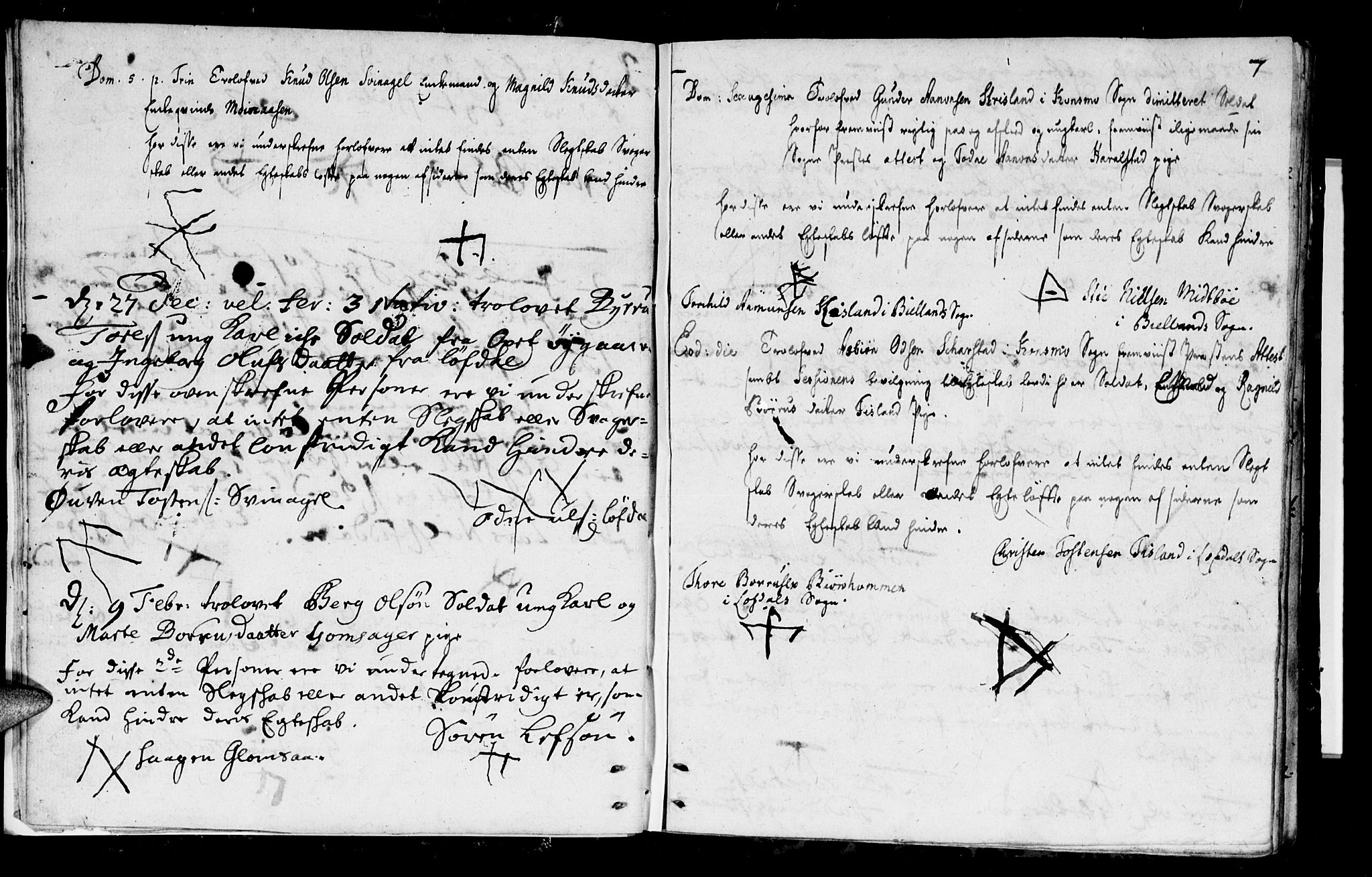 Holum sokneprestkontor, AV/SAK-1111-0022/F/Fa/Fab/L0001: Parish register (official) no. A 1, 1720-1752, p. 7