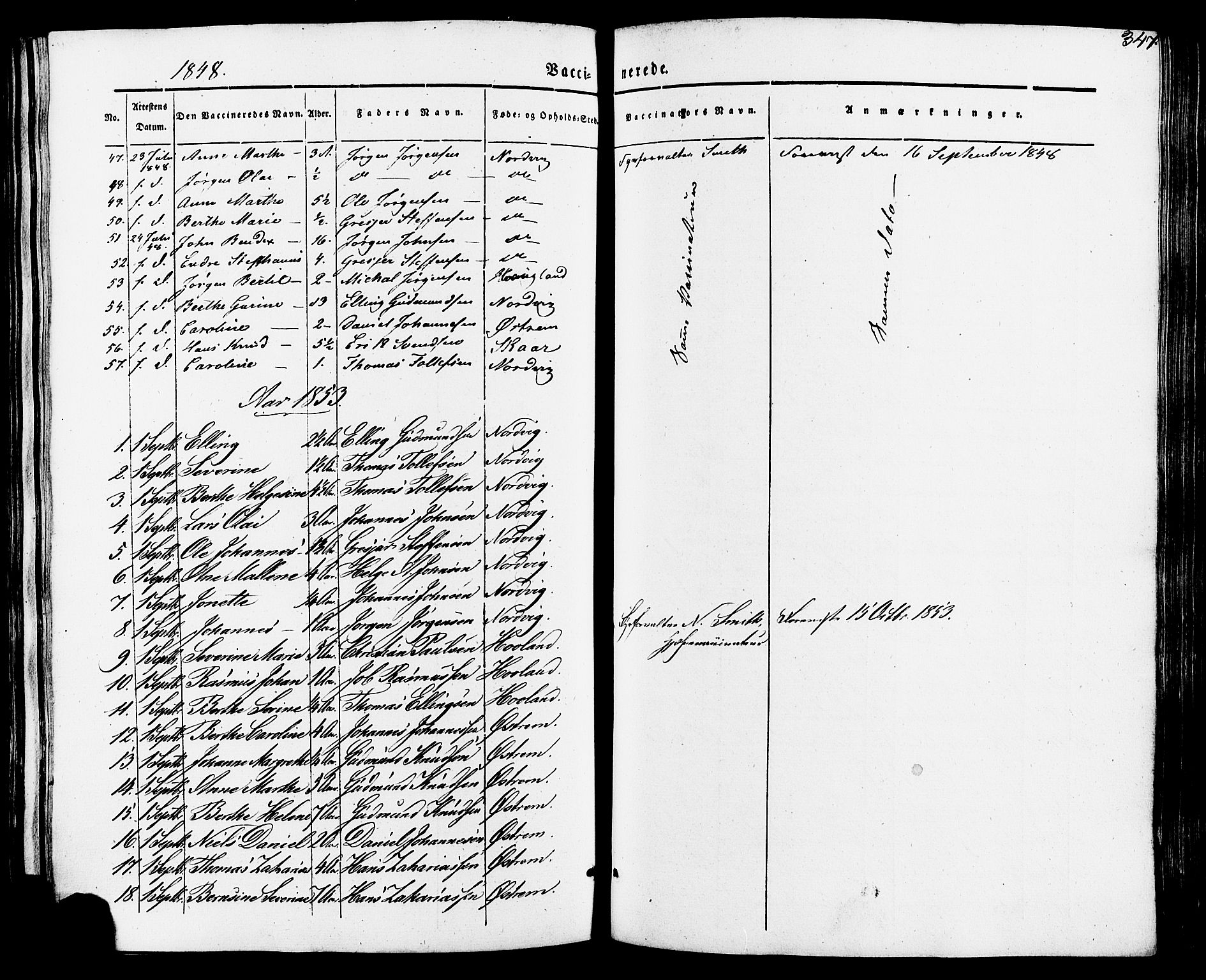 Torvastad sokneprestkontor, AV/SAST-A -101857/H/Ha/Haa/L0007: Parish register (official) no. A 7, 1838-1882, p. 347