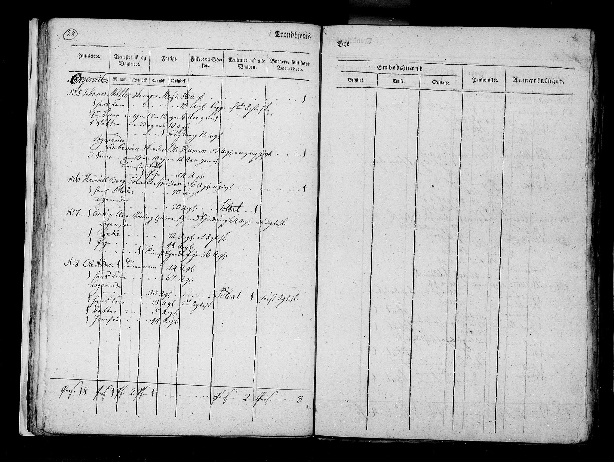 RA, Census 1815, vol. 5: Trondheim, 1815, p. 29