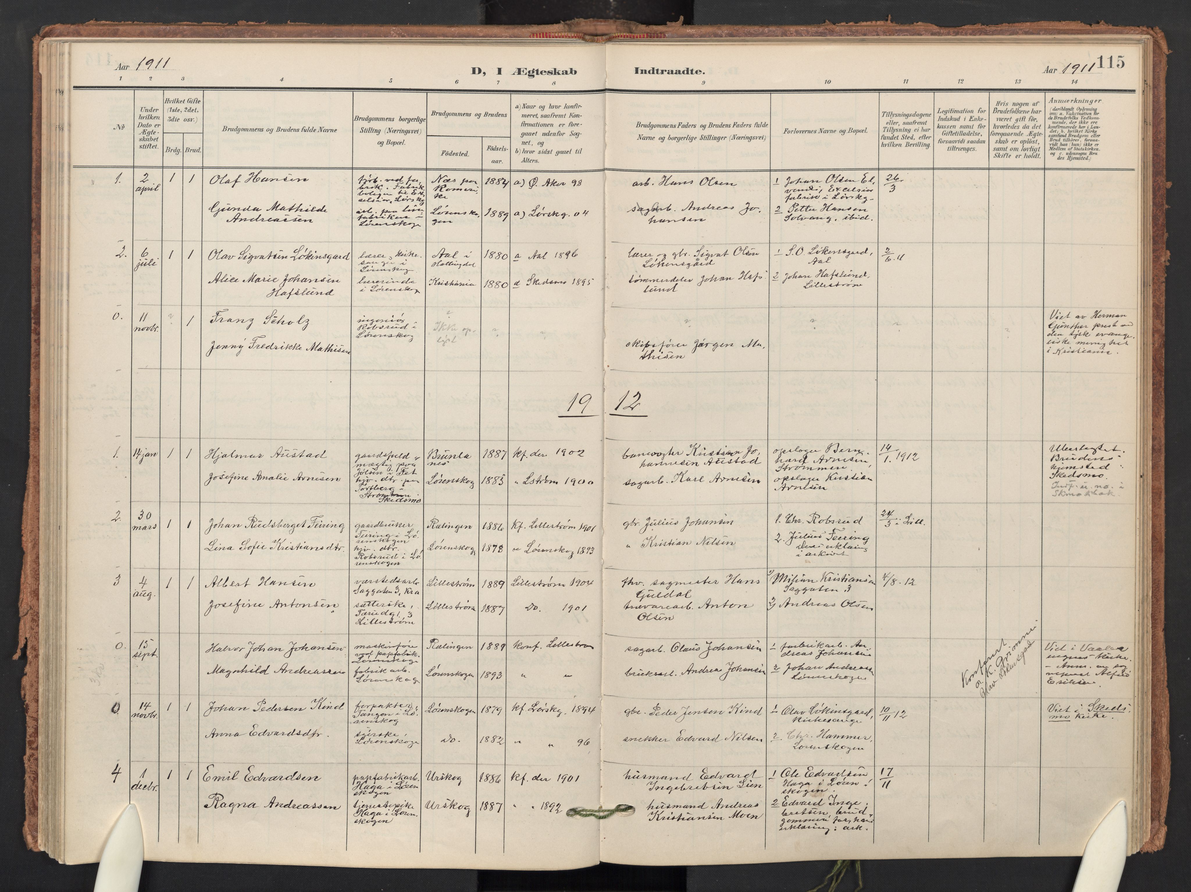 Skedsmo prestekontor Kirkebøker, SAO/A-10033a/F/Fb/L0002: Parish register (official) no. II 2, 1902-1921, p. 115