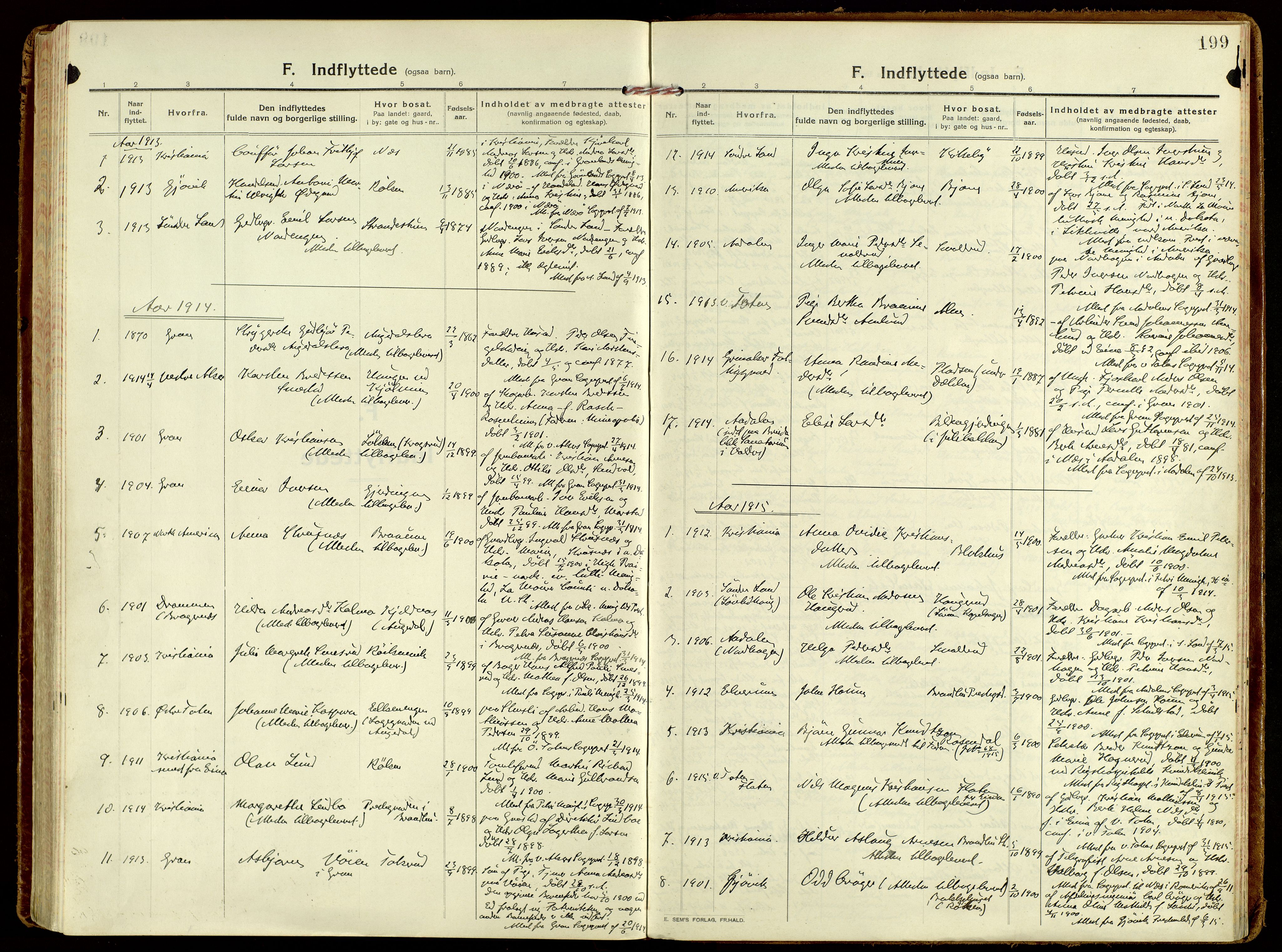 Brandbu prestekontor, SAH/PREST-114/H/Ha/Haa/L0004: Parish register (official) no. 4, 1913-1923, p. 199