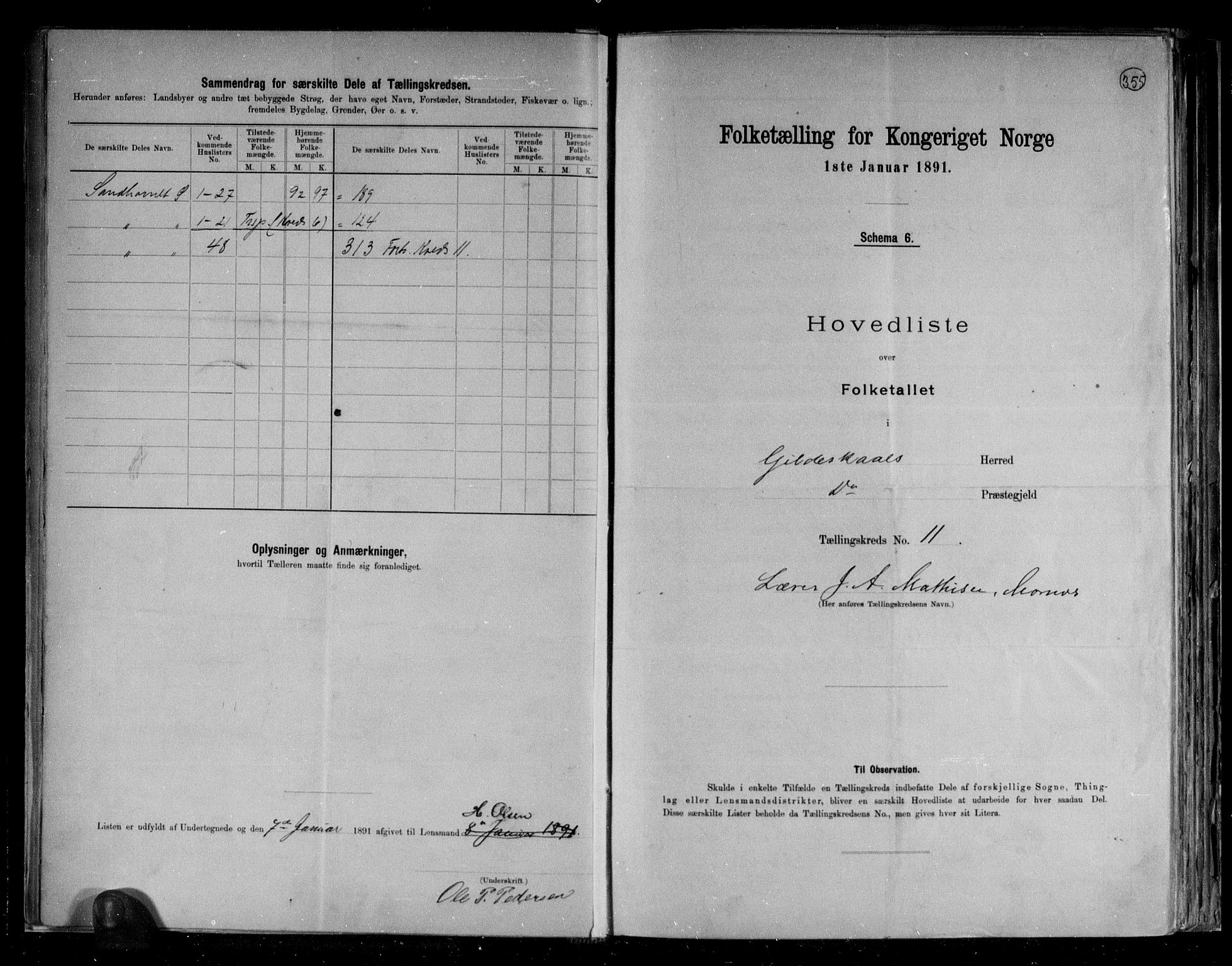 RA, 1891 census for 1838 Gildeskål, 1891, p. 26