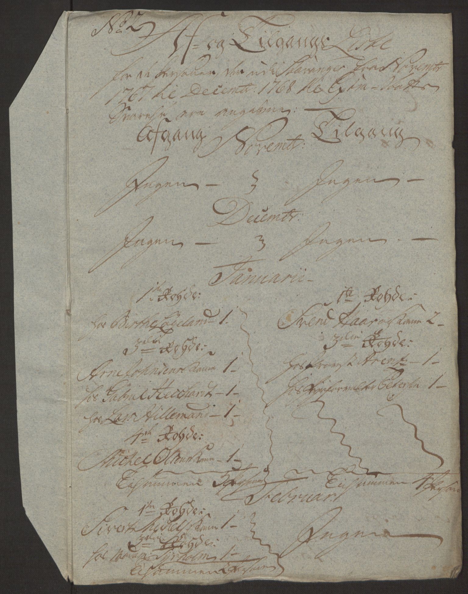 Rentekammeret inntil 1814, Reviderte regnskaper, Byregnskaper, RA/EA-4066/R/Ro/L0305/0001: [O6] Kontribusjonsregnskap / Ekstraskatt, 1762-1768, p. 379