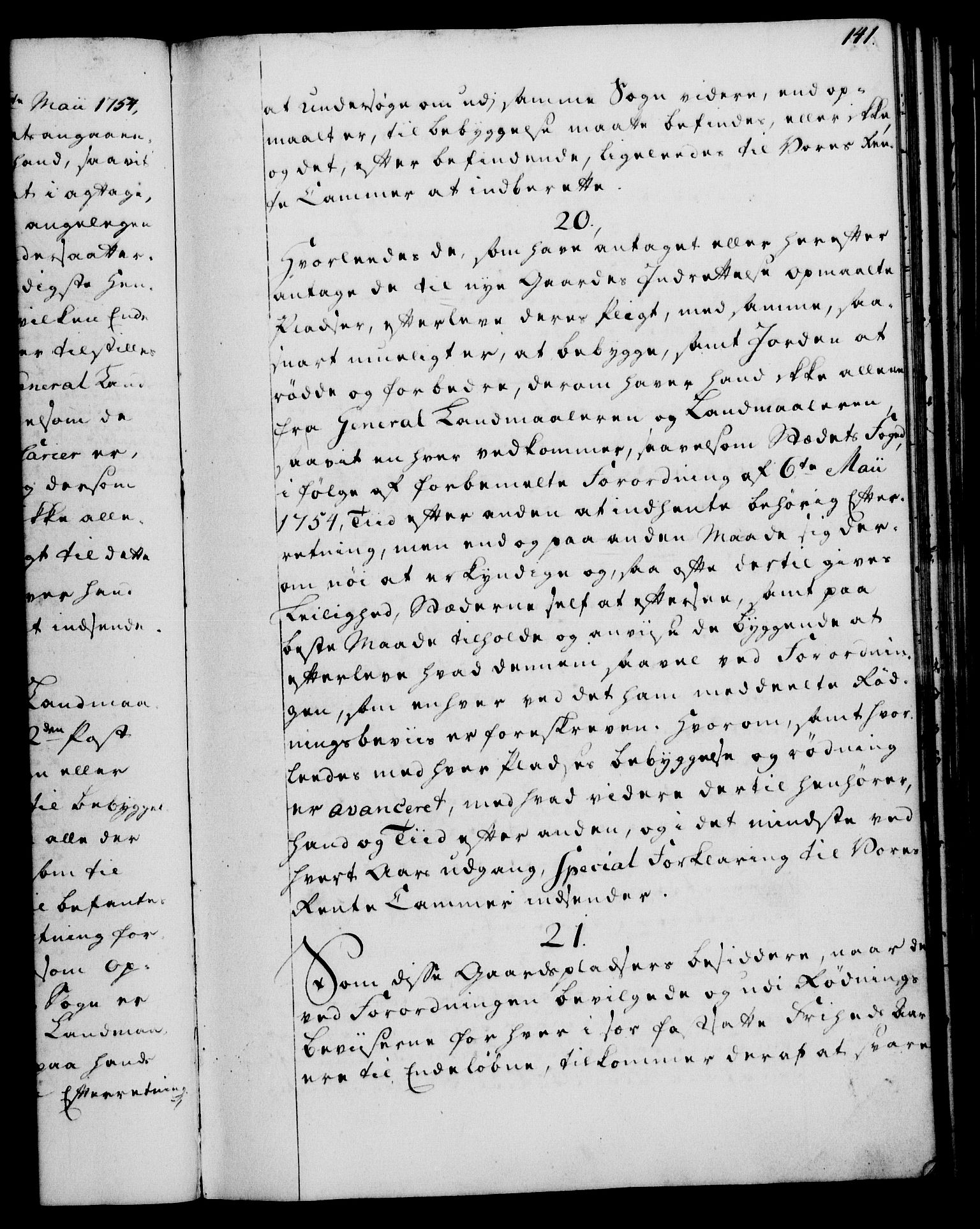 Rentekammeret, Kammerkanselliet, RA/EA-3111/G/Gg/Ggi/L0003: Norsk instruksjonsprotokoll med register (merket RK 53.36), 1751-1775, p. 141