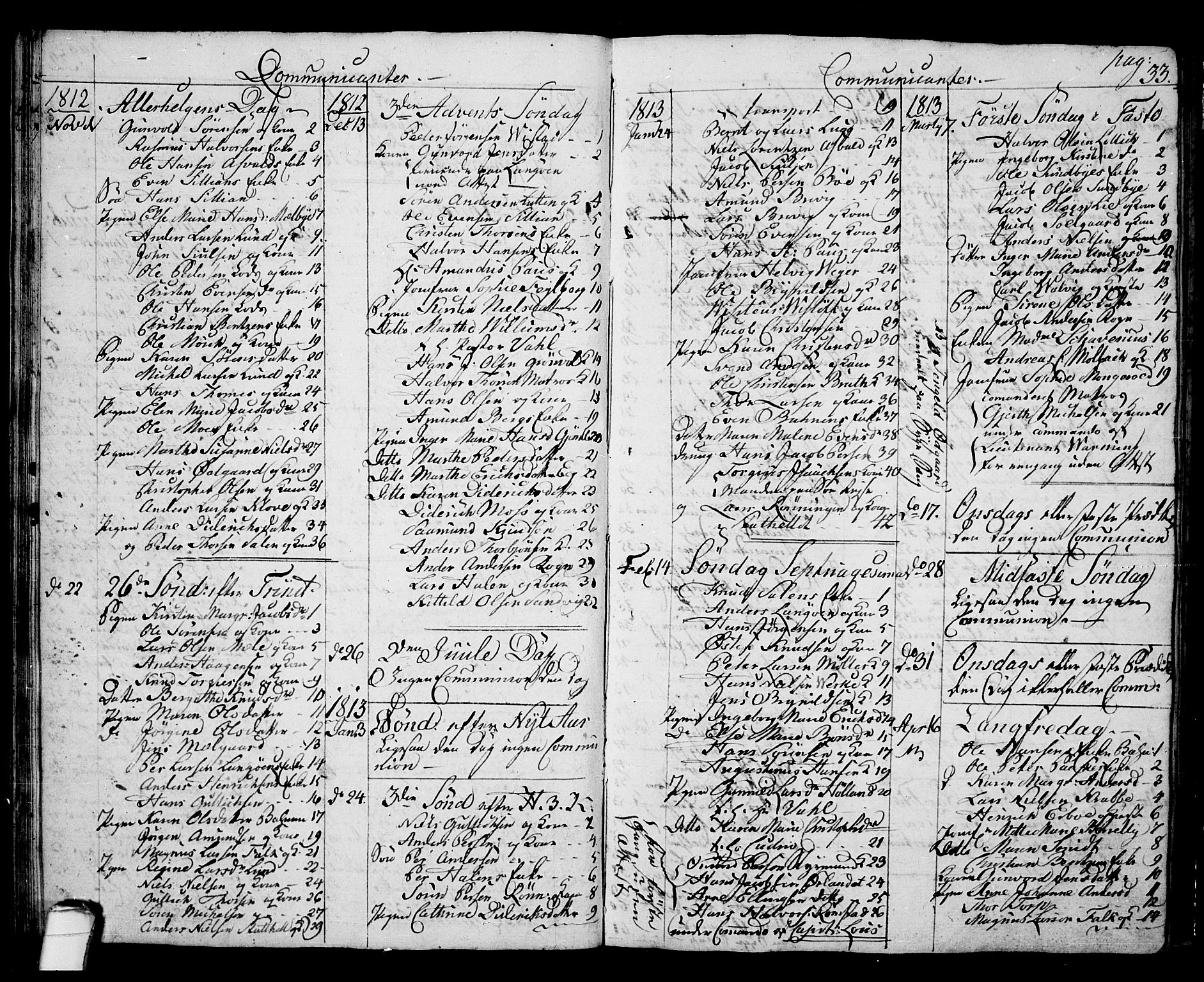 Langesund kirkebøker, SAKO/A-280/G/Ga/L0002: Parish register (copy) no. 2, 1801-1815, p. 33