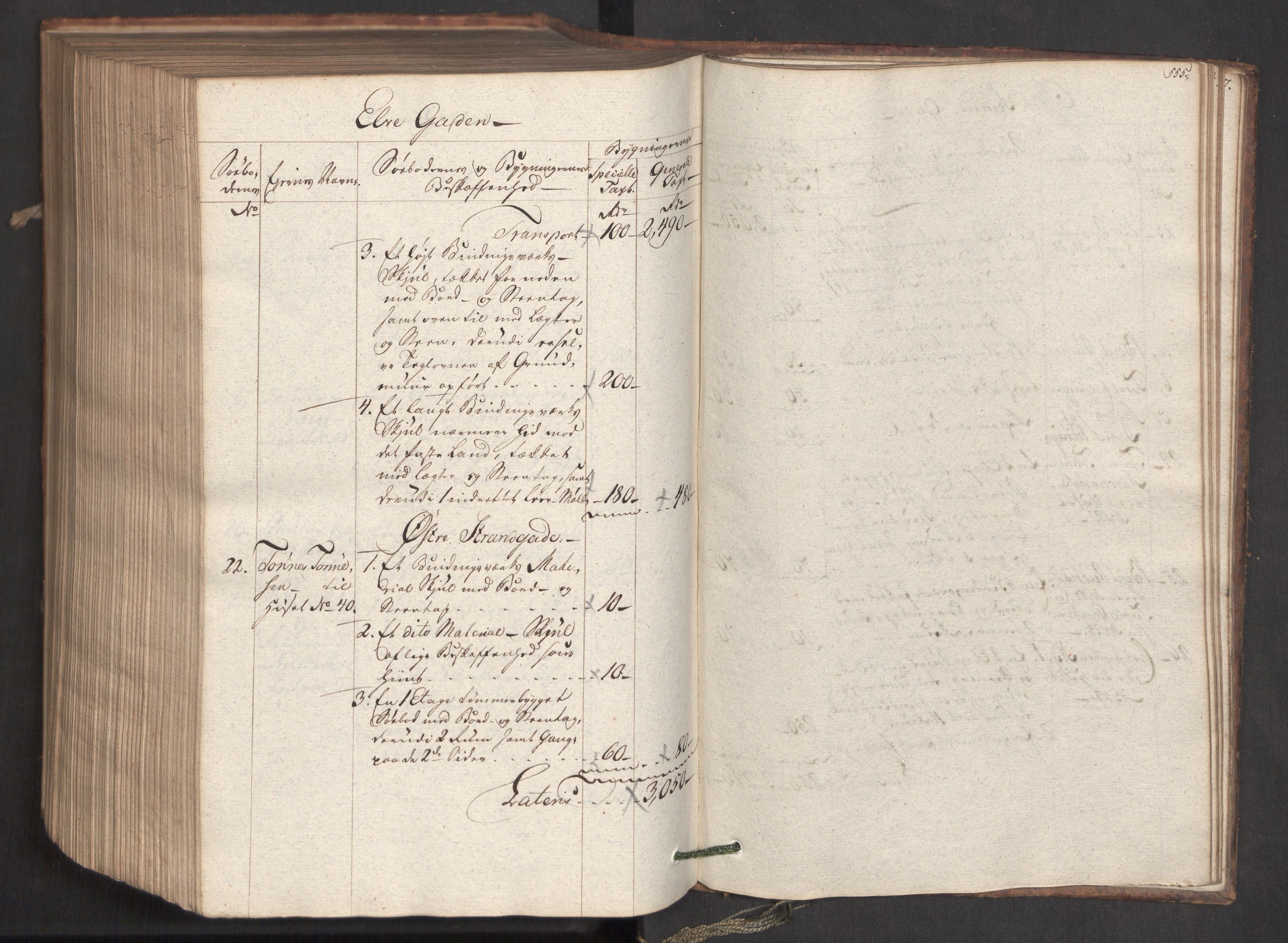 Kommersekollegiet, Brannforsikringskontoret 1767-1814, AV/RA-EA-5458/F/Fa/L0019/0001: Kristiansand / Branntakstprotokoll, 1797, p. 555