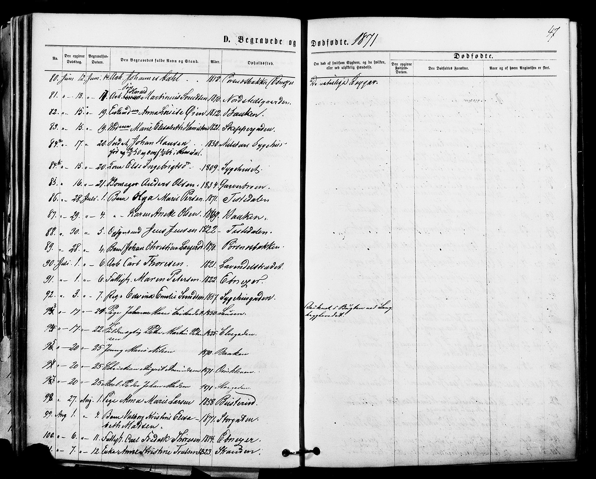 Halden prestekontor Kirkebøker, AV/SAO-A-10909/F/Fa/L0010: Parish register (official) no. I 10, 1866-1877, p. 47