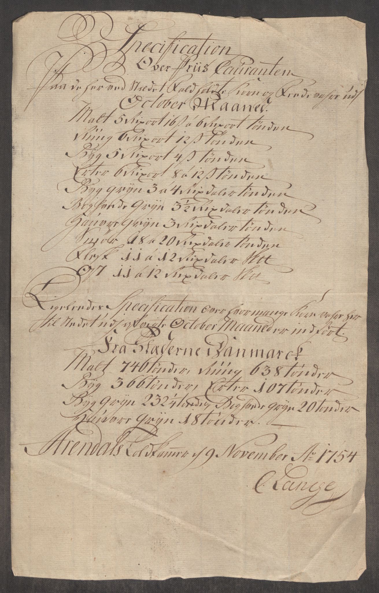 Rentekammeret inntil 1814, Realistisk ordnet avdeling, AV/RA-EA-4070/Oe/L0005: [Ø1]: Priskuranter, 1753-1757, p. 303