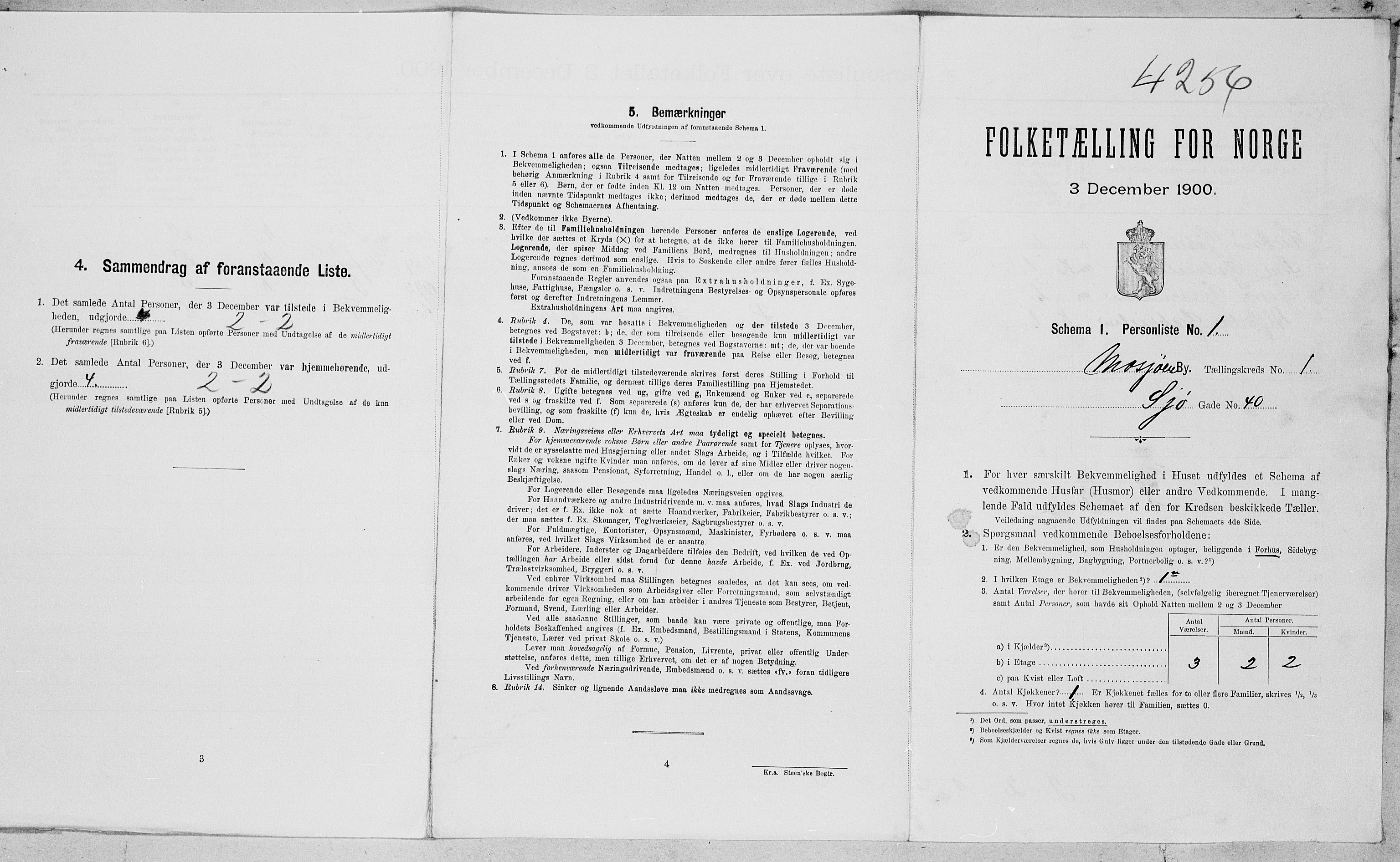 SAT, 1900 census for Mosjøen, 1900, p. 142