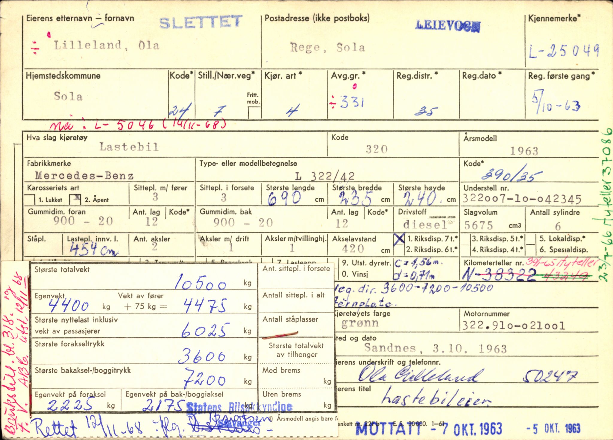 Stavanger trafikkstasjon, AV/SAST-A-101942/0/F/L0042: L-24600 - L-25233, 1930-1971, p. 1641