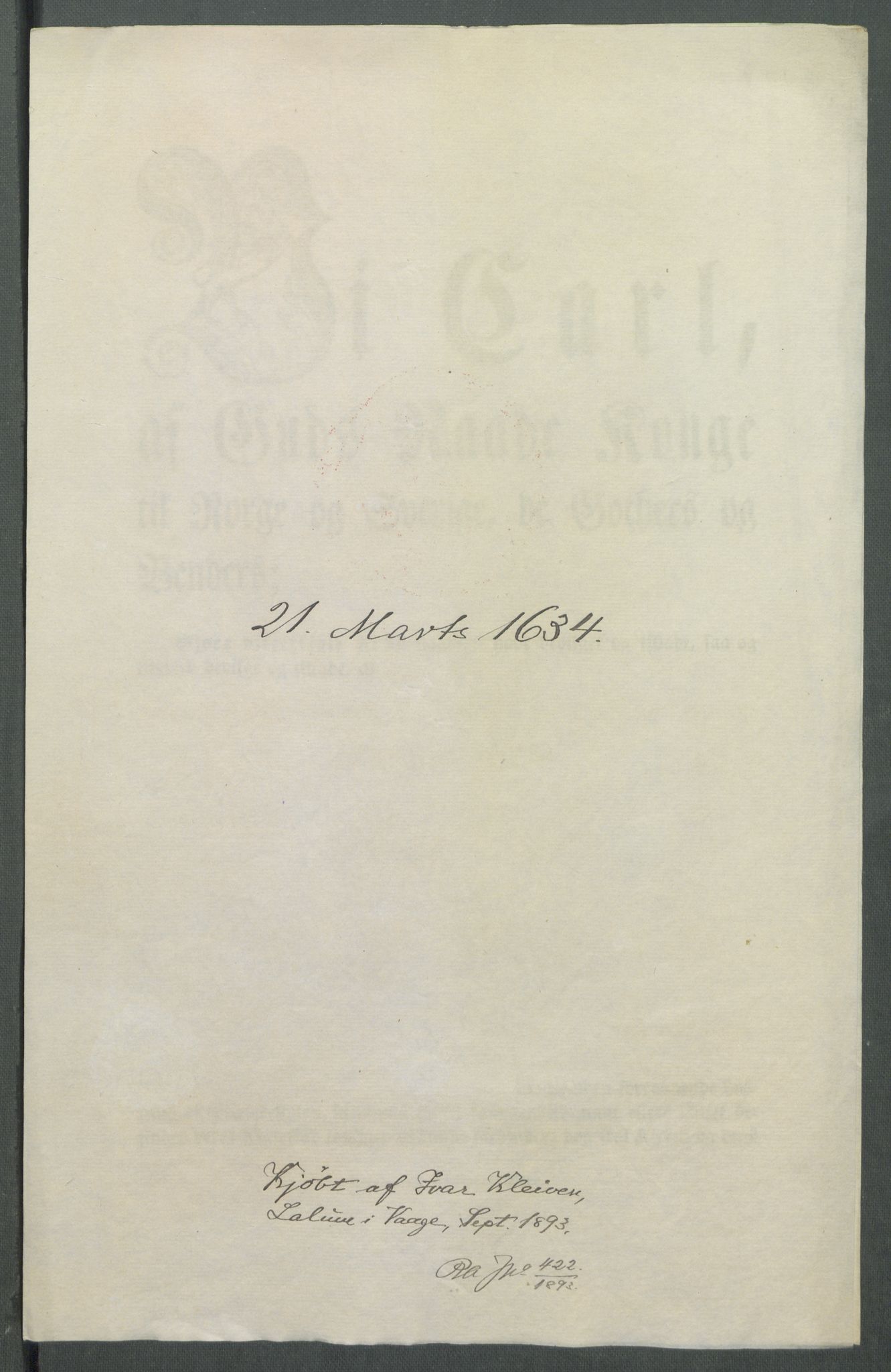 Riksarkivets diplomsamling, AV/RA-EA-5965/F02/L0145: Dokumenter, 1634, p. 36