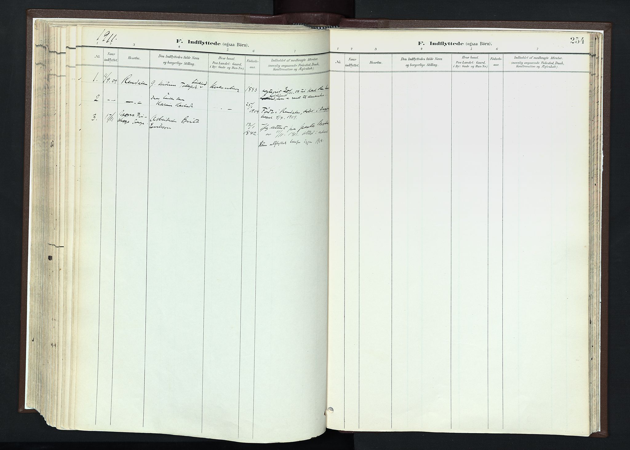 Trysil prestekontor, SAH/PREST-046/H/Ha/Haa/L0013: Parish register (official) no. 13, 1898-1911, p. 254
