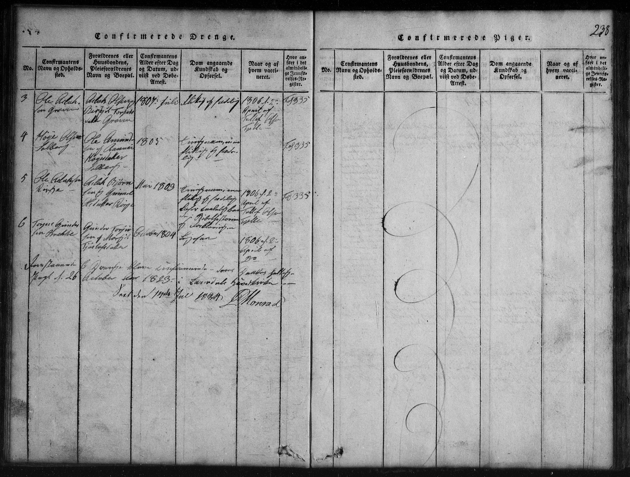 Rauland kirkebøker, SAKO/A-292/G/Gb/L0001: Parish register (copy) no. II 1, 1815-1886, p. 238