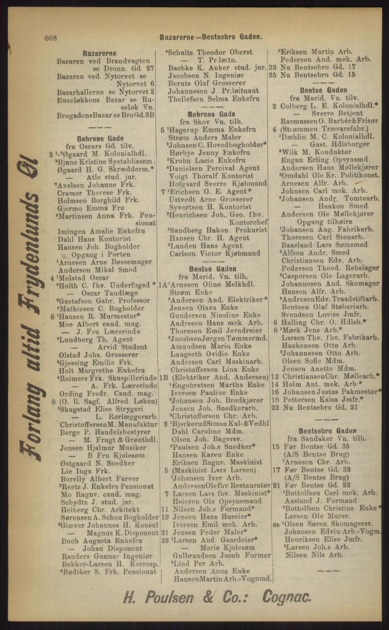 Kristiania/Oslo adressebok, PUBL/-, 1903, p. 868