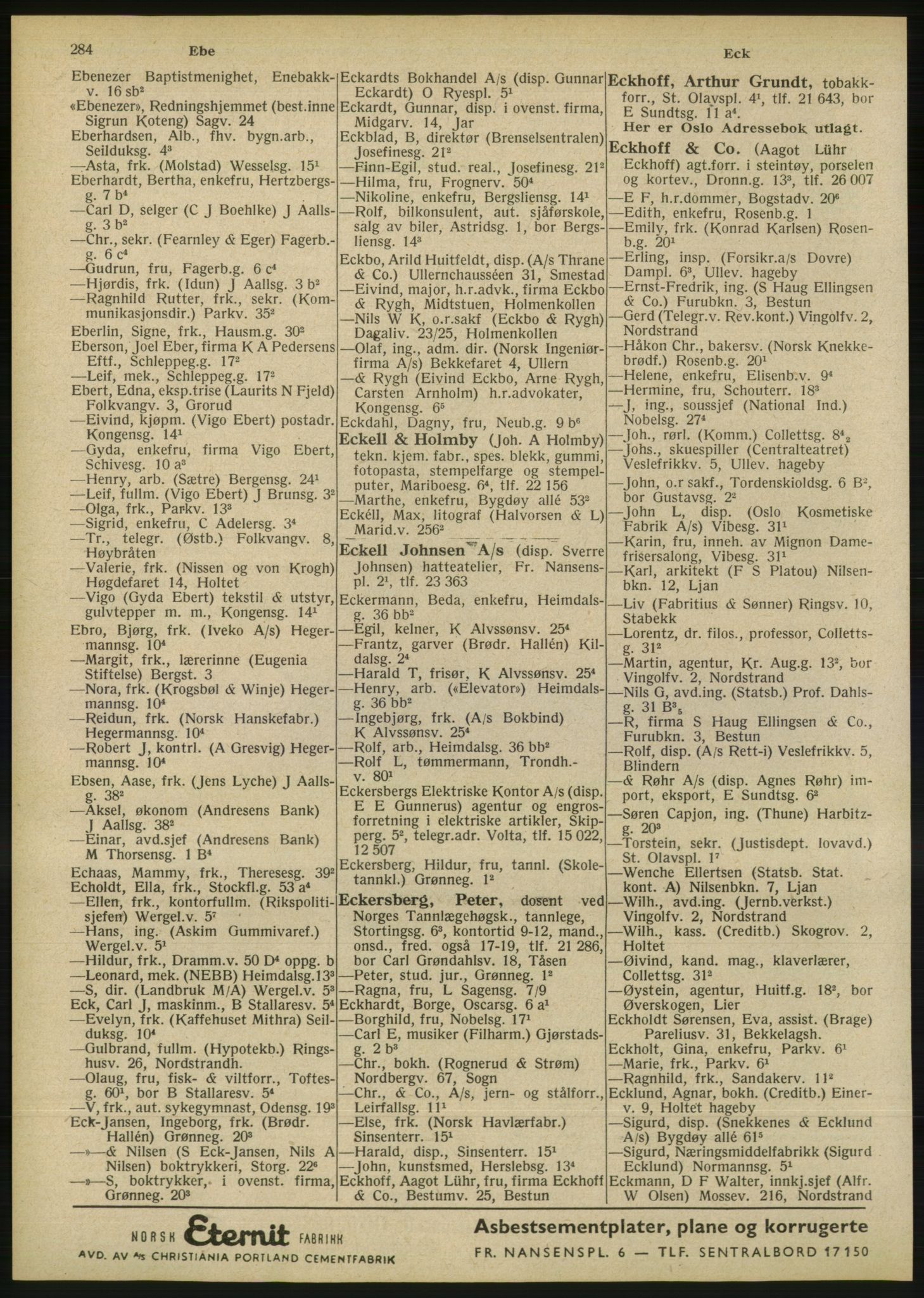 Kristiania/Oslo adressebok, PUBL/-, 1946, p. 284