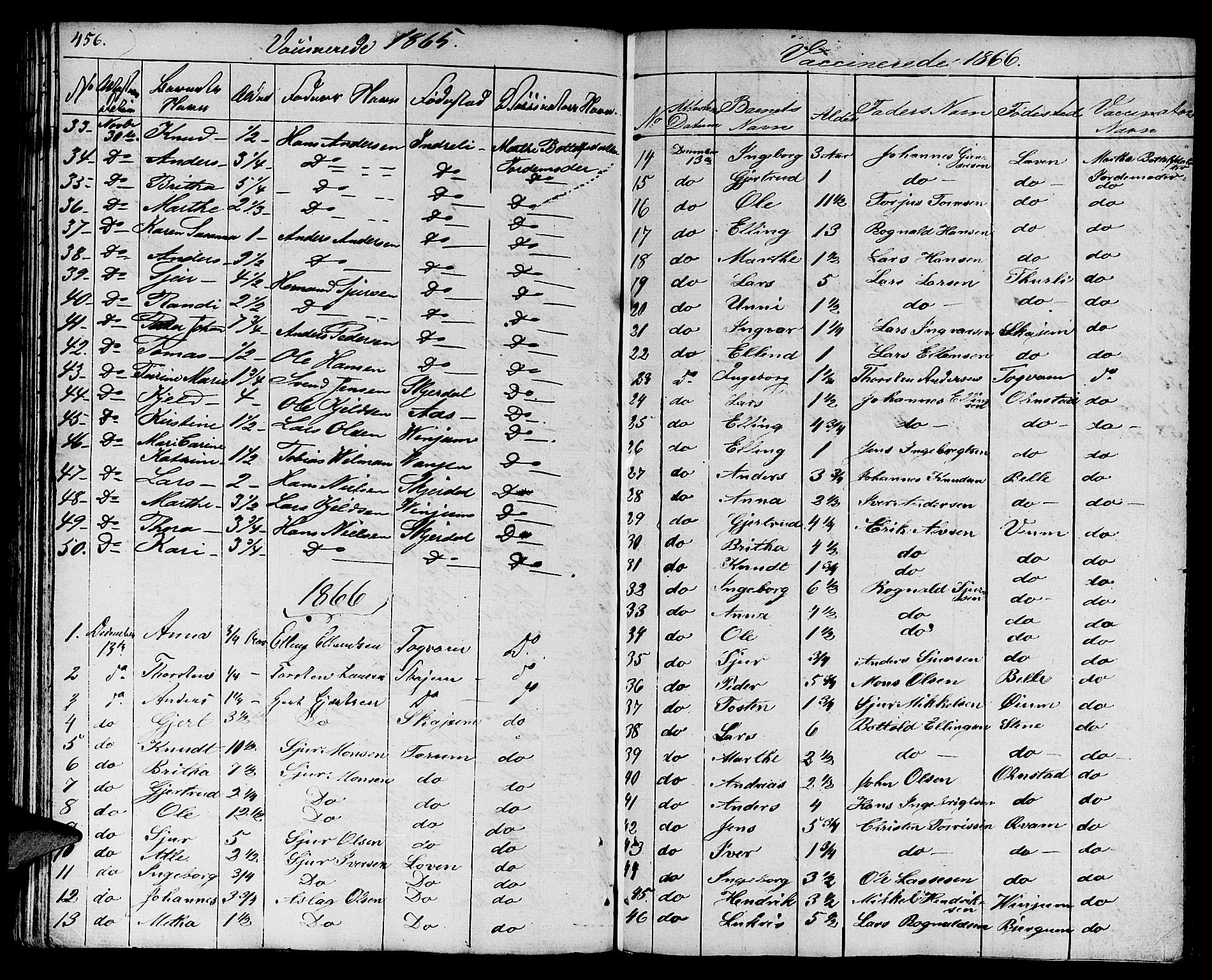 Aurland sokneprestembete, SAB/A-99937/H/Ha/Haa/L0006: Parish register (official) no. A 6, 1821-1859, p. 456