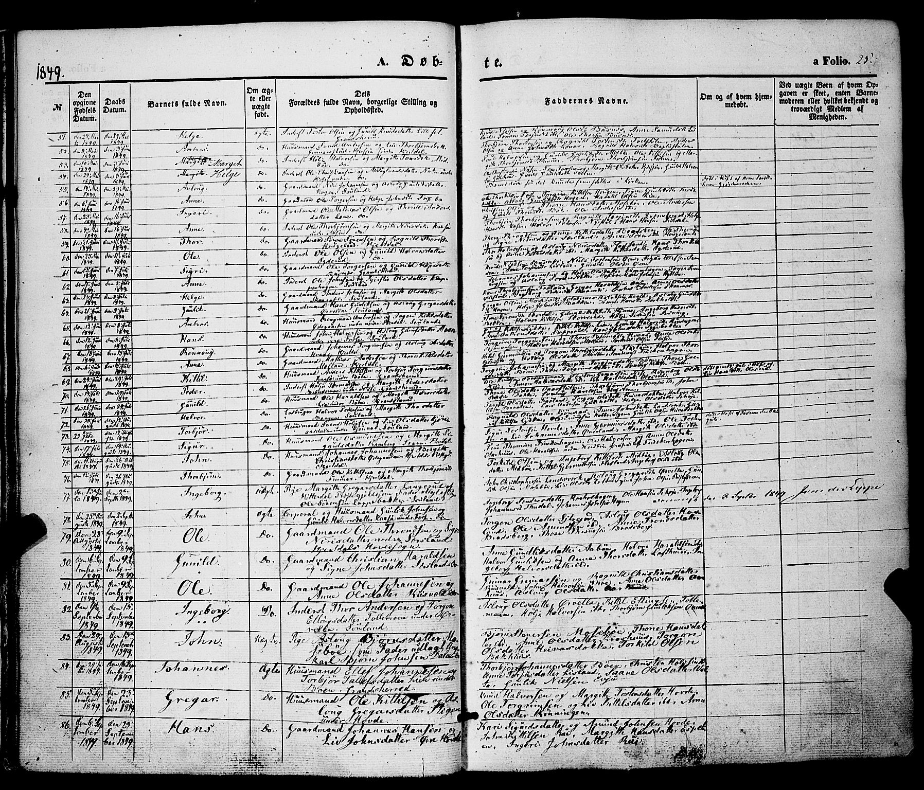 Hjartdal kirkebøker, AV/SAKO-A-270/F/Fa/L0008: Parish register (official) no. I 8, 1844-1859, p. 25