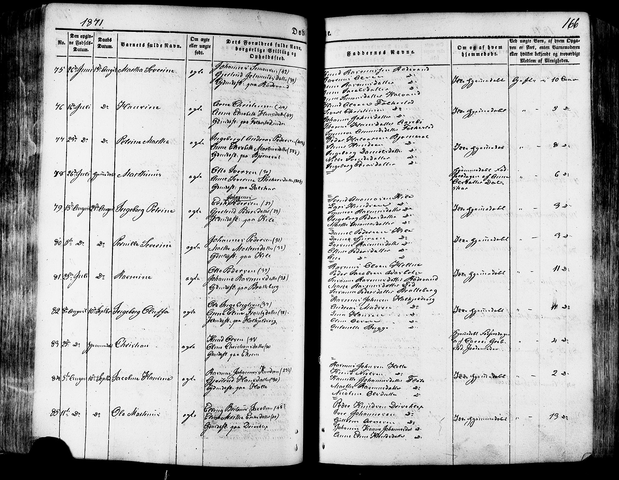 Ministerialprotokoller, klokkerbøker og fødselsregistre - Møre og Romsdal, SAT/A-1454/511/L0140: Parish register (official) no. 511A07, 1851-1878, p. 166