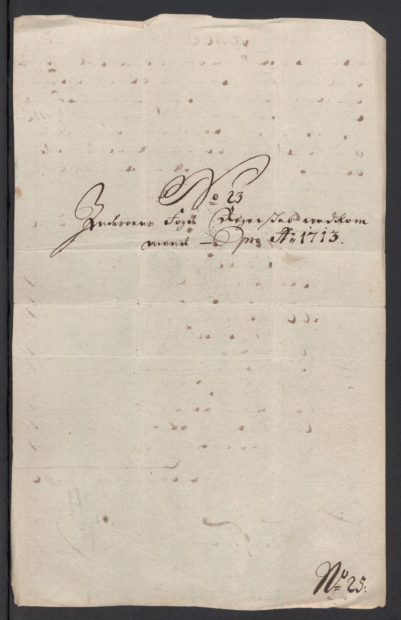 Rentekammeret inntil 1814, Reviderte regnskaper, Fogderegnskap, AV/RA-EA-4092/R63/L4321: Fogderegnskap Inderøy, 1713, p. 234