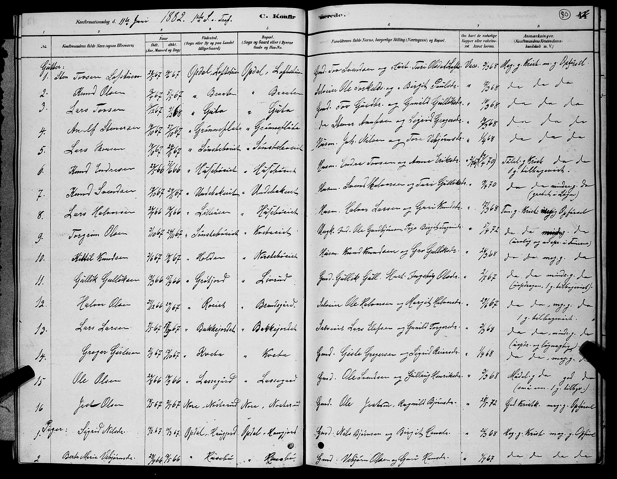 Nore kirkebøker, SAKO/A-238/G/Gb/L0002: Parish register (copy) no. II 2, 1878-1894, p. 80