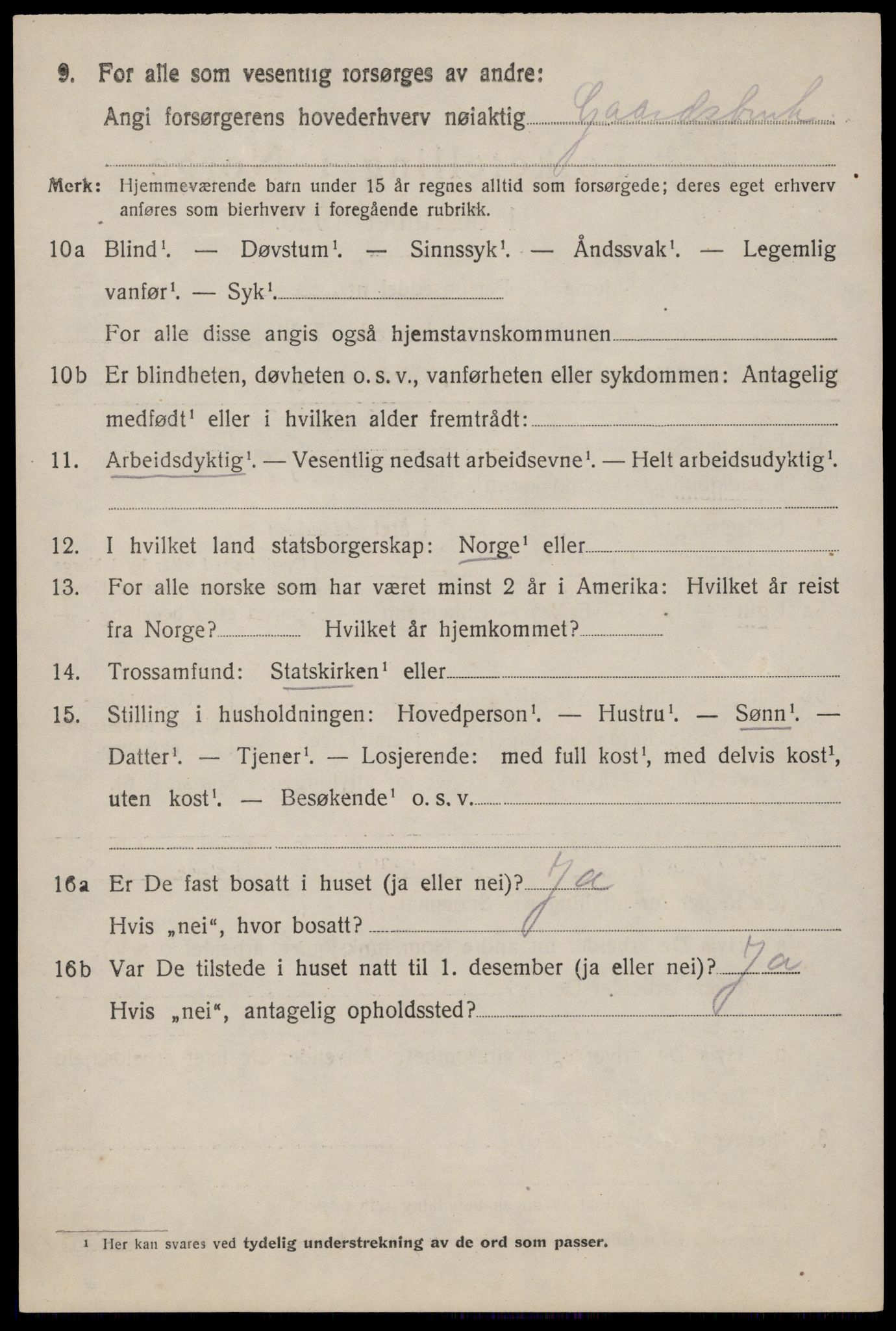 SAST, 1920 census for Bjerkreim, 1920, p. 1771